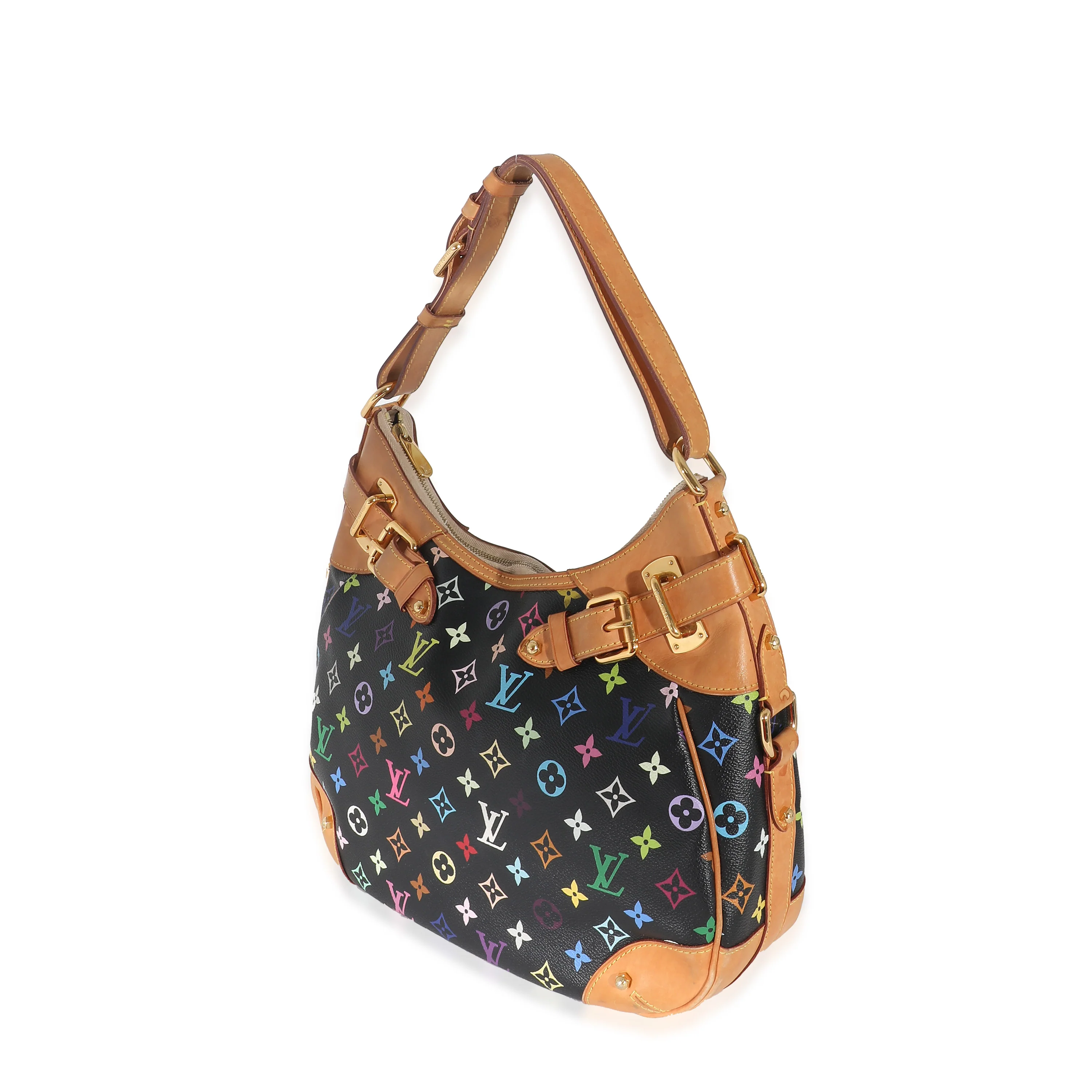 Louis Vuitton Black Monogram Multicolor Canvas Greta - Image 2