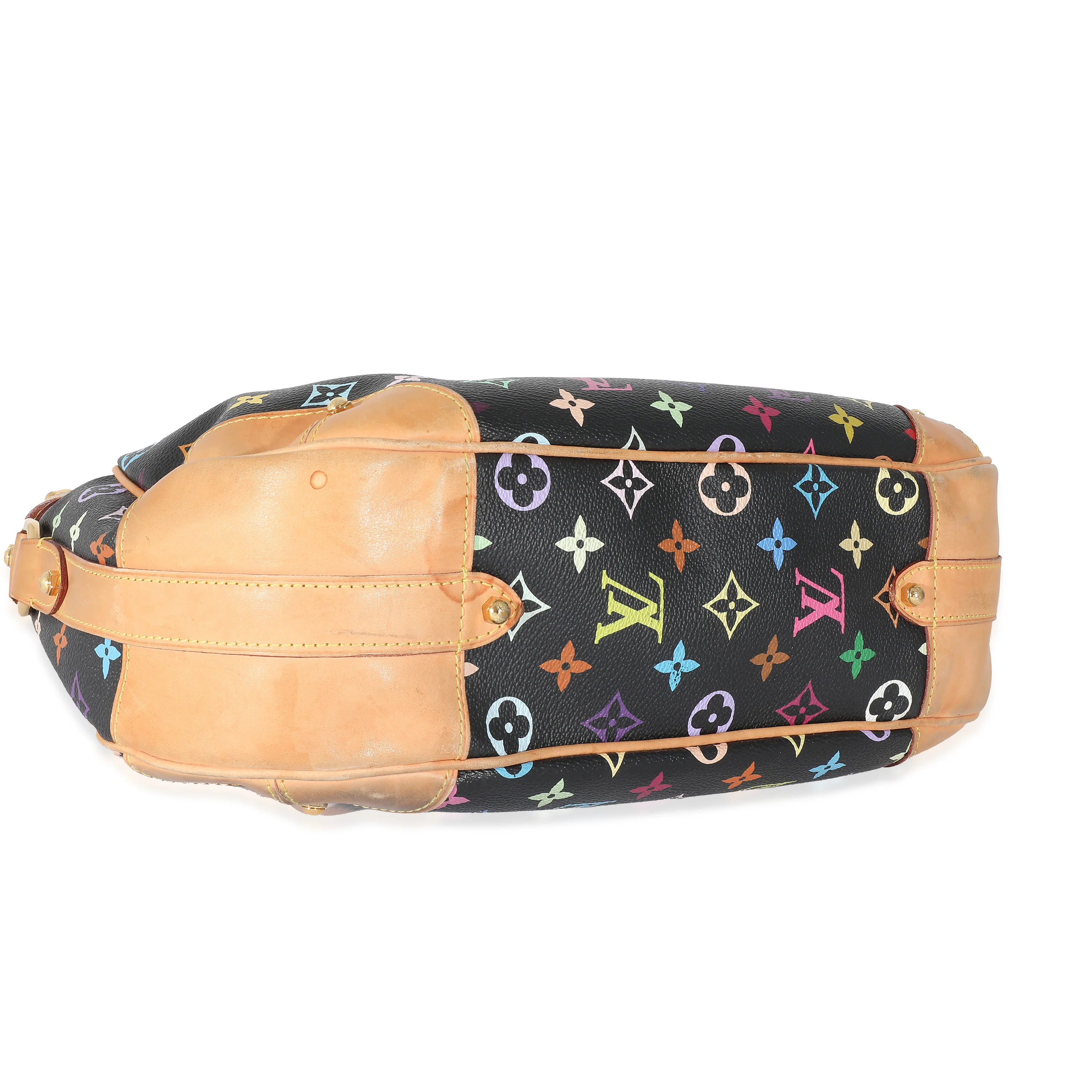 Louis Vuitton Black Monogram Multicolor Canvas Greta - Image 6