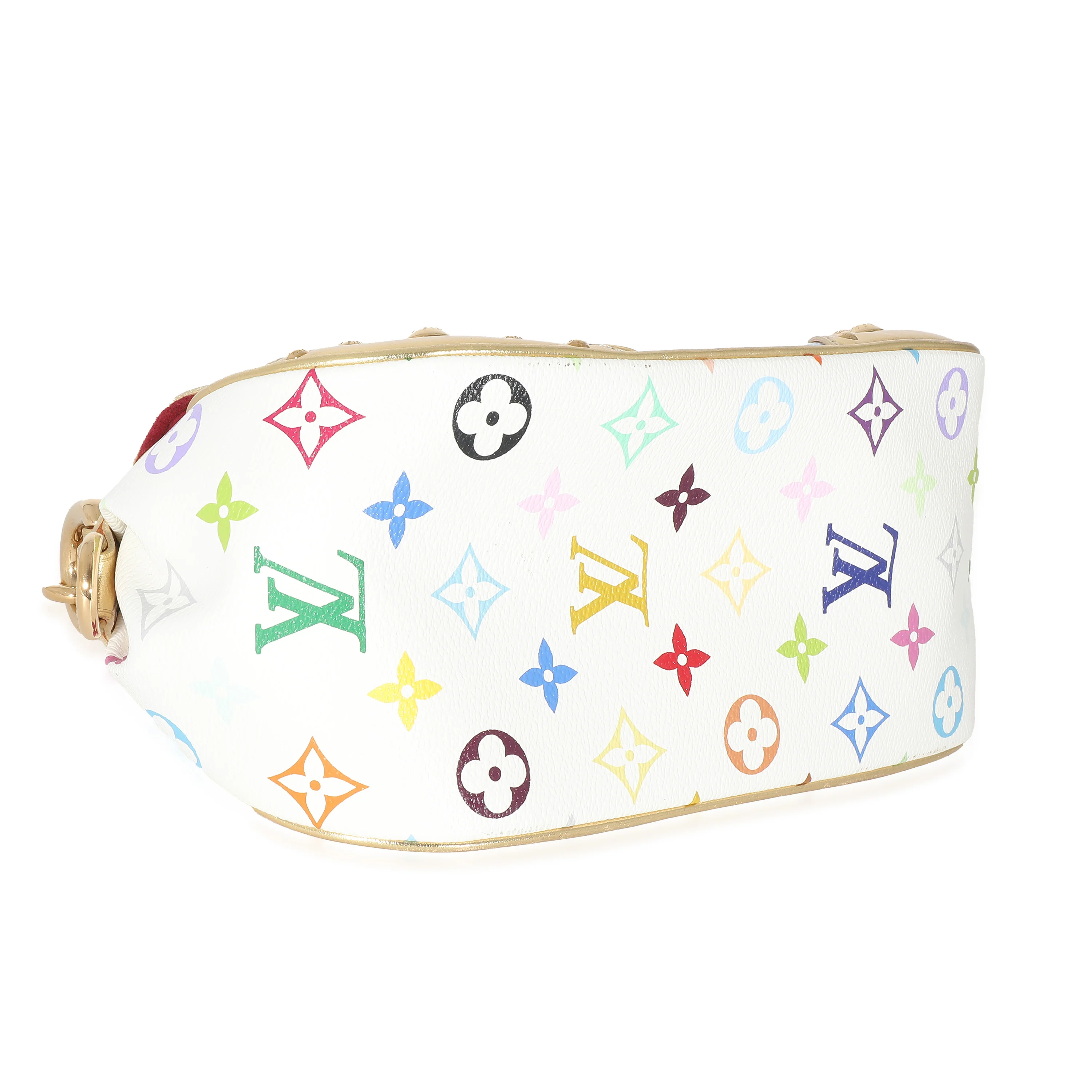 Louis Vuitton White Multicolor Monogram Canvas Gold Marilyn - Image 6