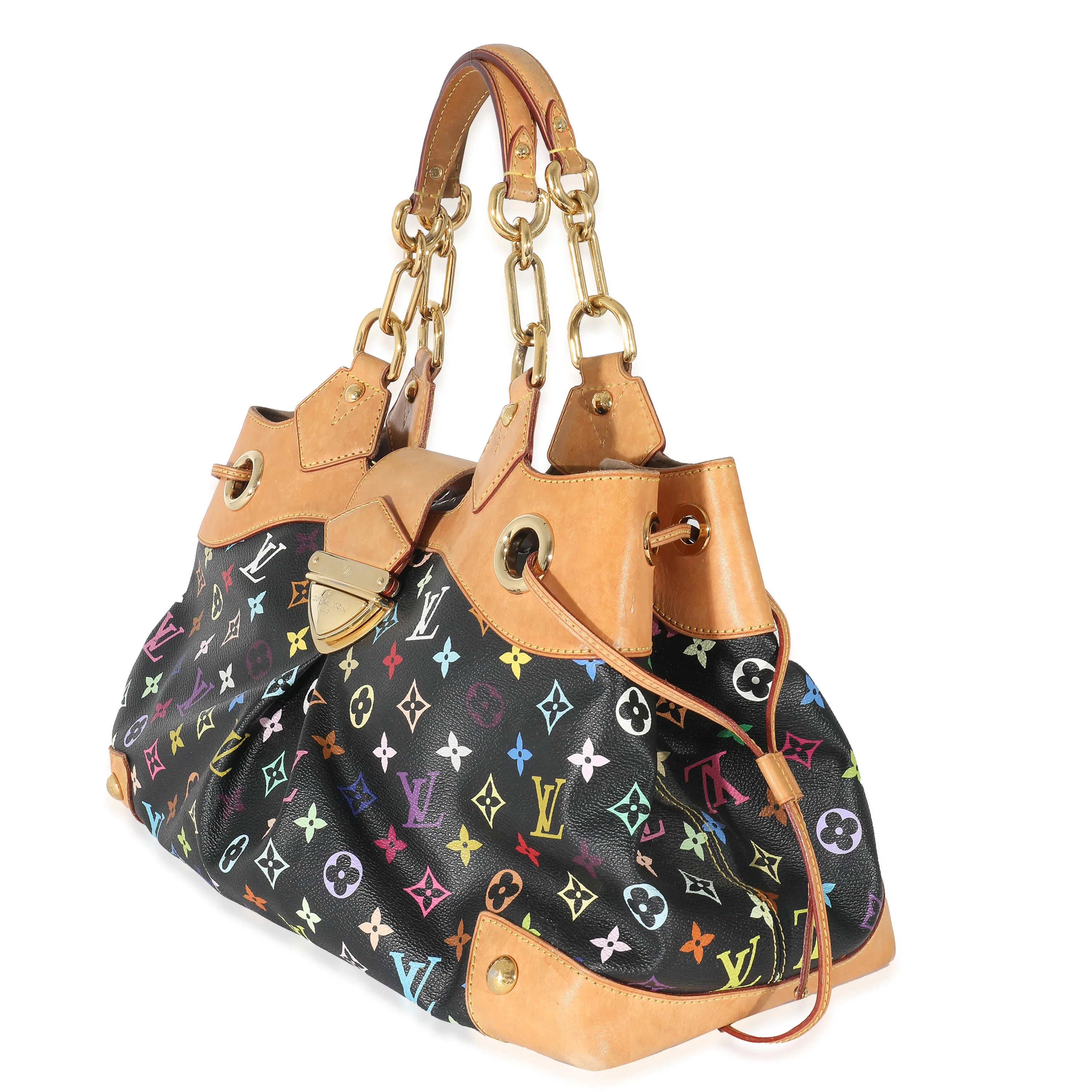 Louis Vuitton Black Monogram Multicolor Canvas Ursula GM - Image 2