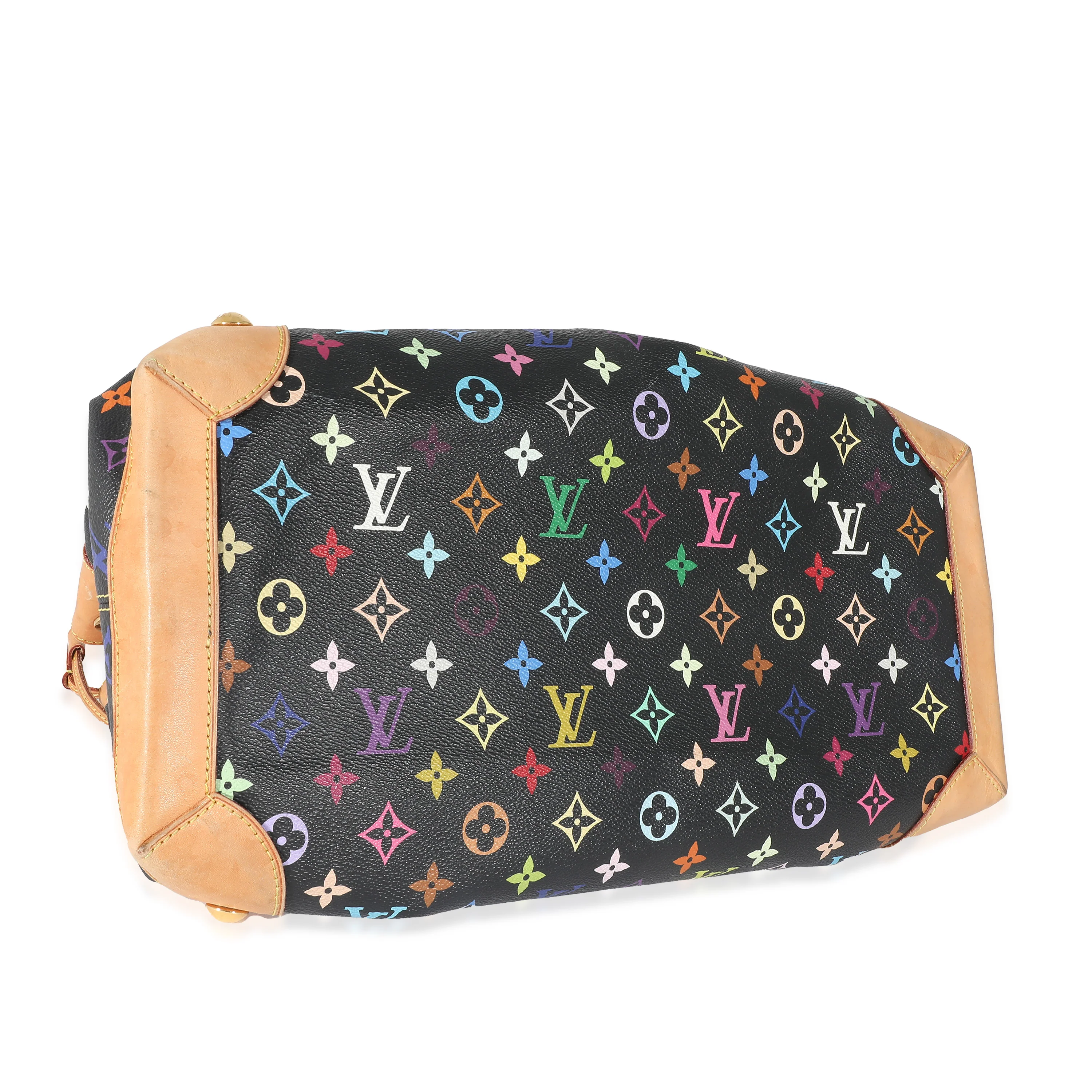 Louis Vuitton Black Monogram Multicolor Canvas Ursula GM - Image 5