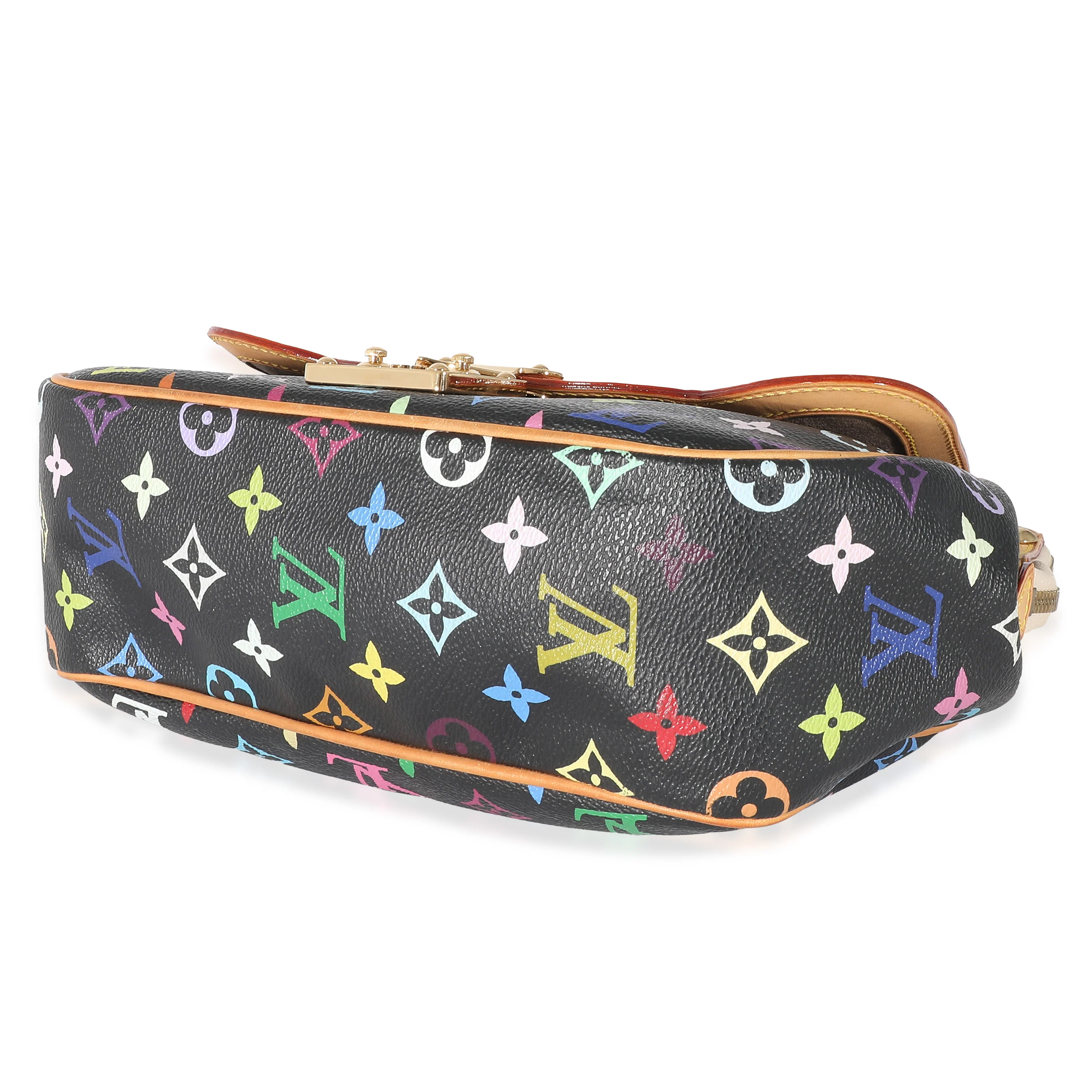 Louis Vuitton Black Monogram Multicolor Canvas Gracie MM - Image 6