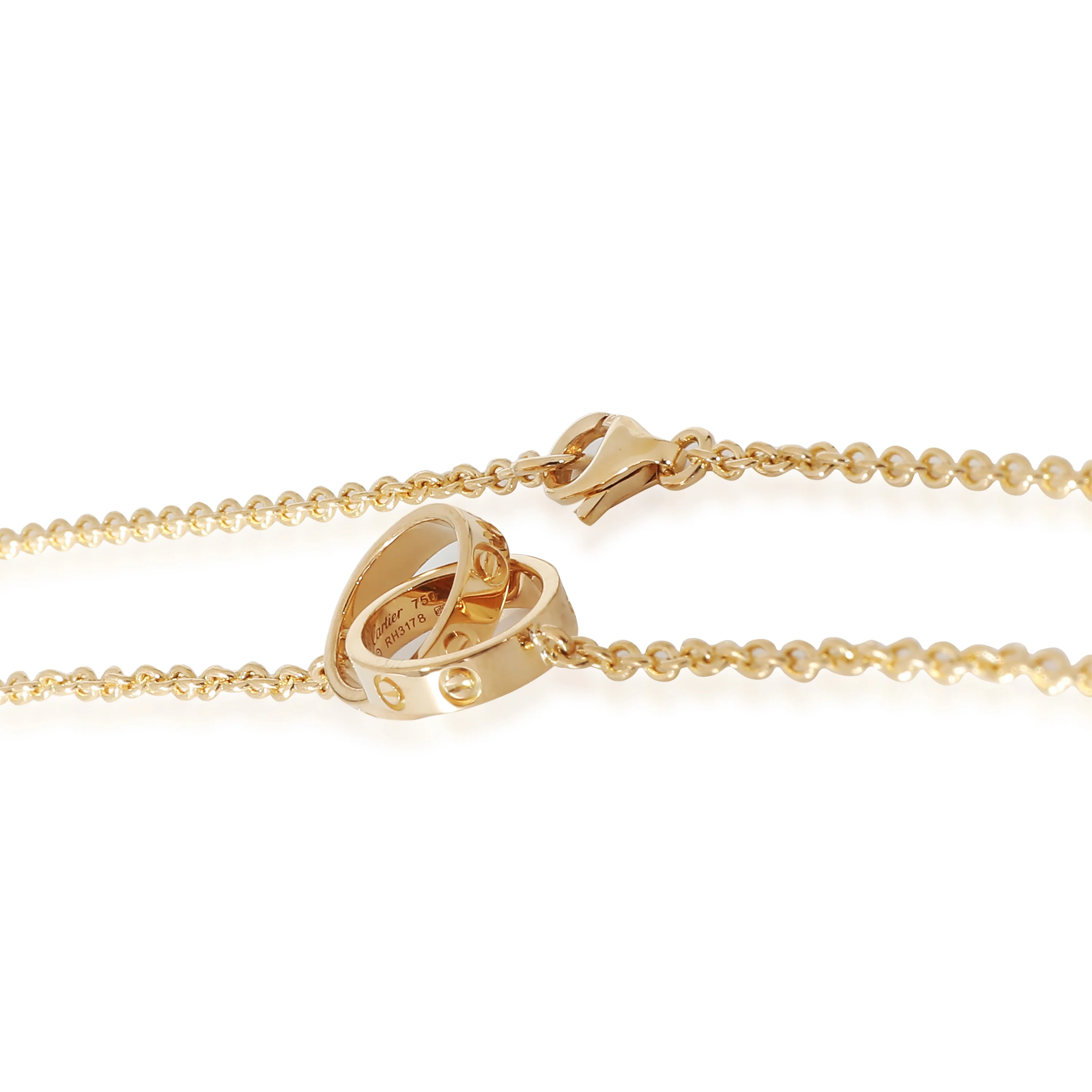 Cartier Love Interlocking Circles Pendant Necklace in 18KT Yellow Gold - Image 3