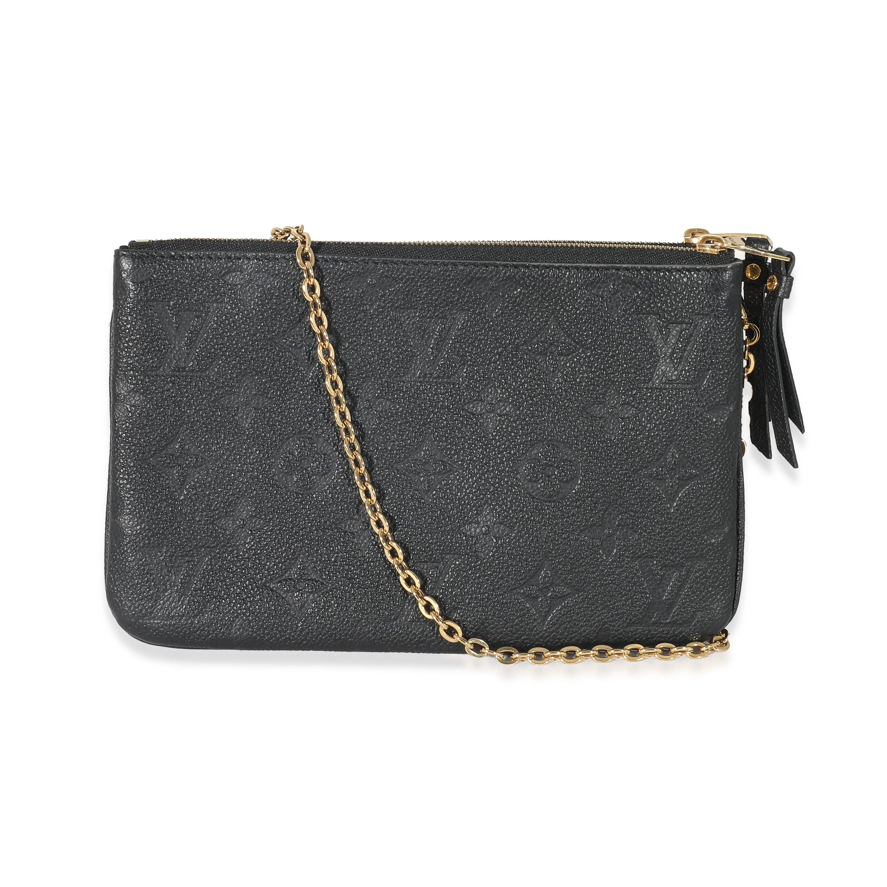 Louis Vuitton Black Empreinte Double Zip Pochette - Image 3