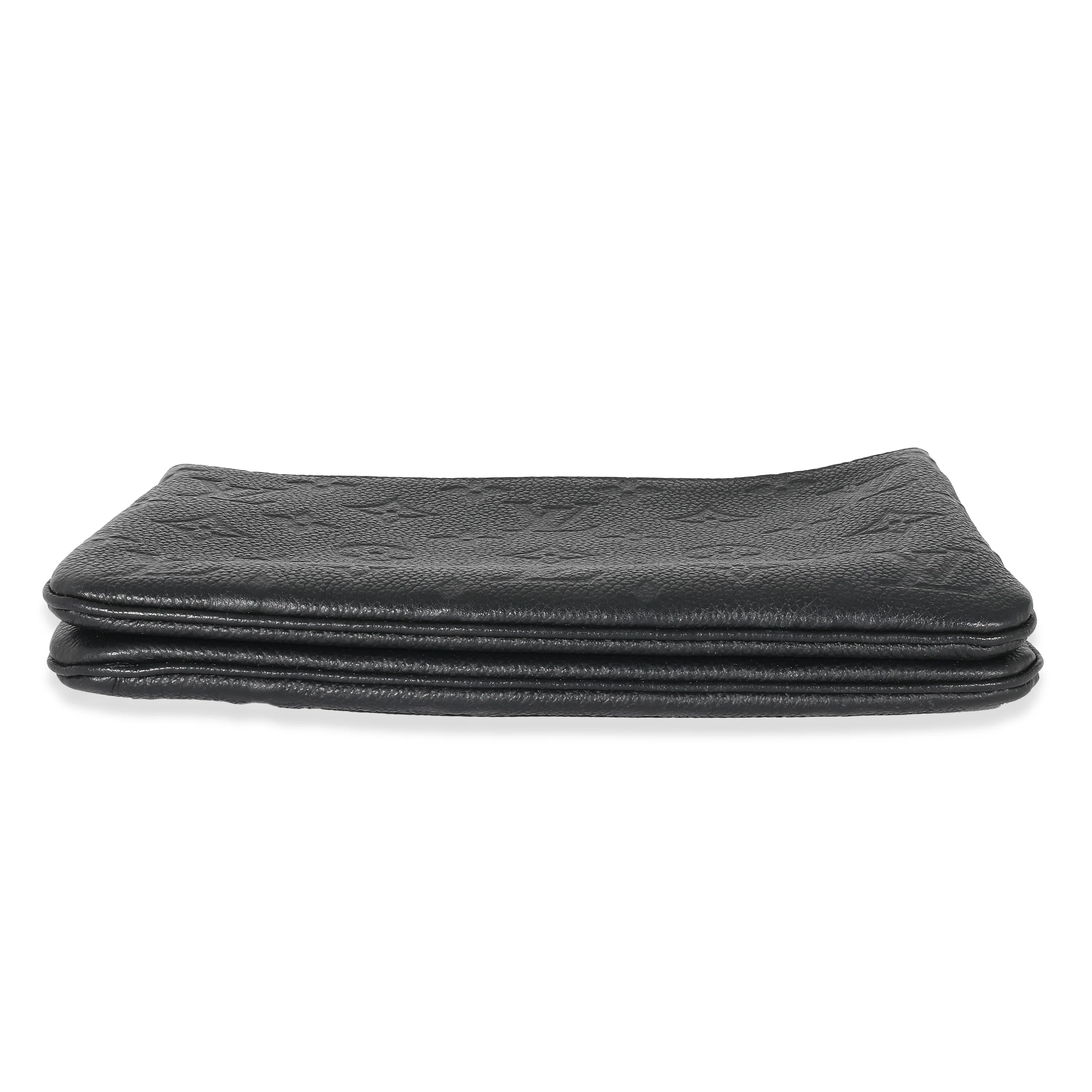 Louis Vuitton Black Empreinte Double Zip Pochette - Image 5