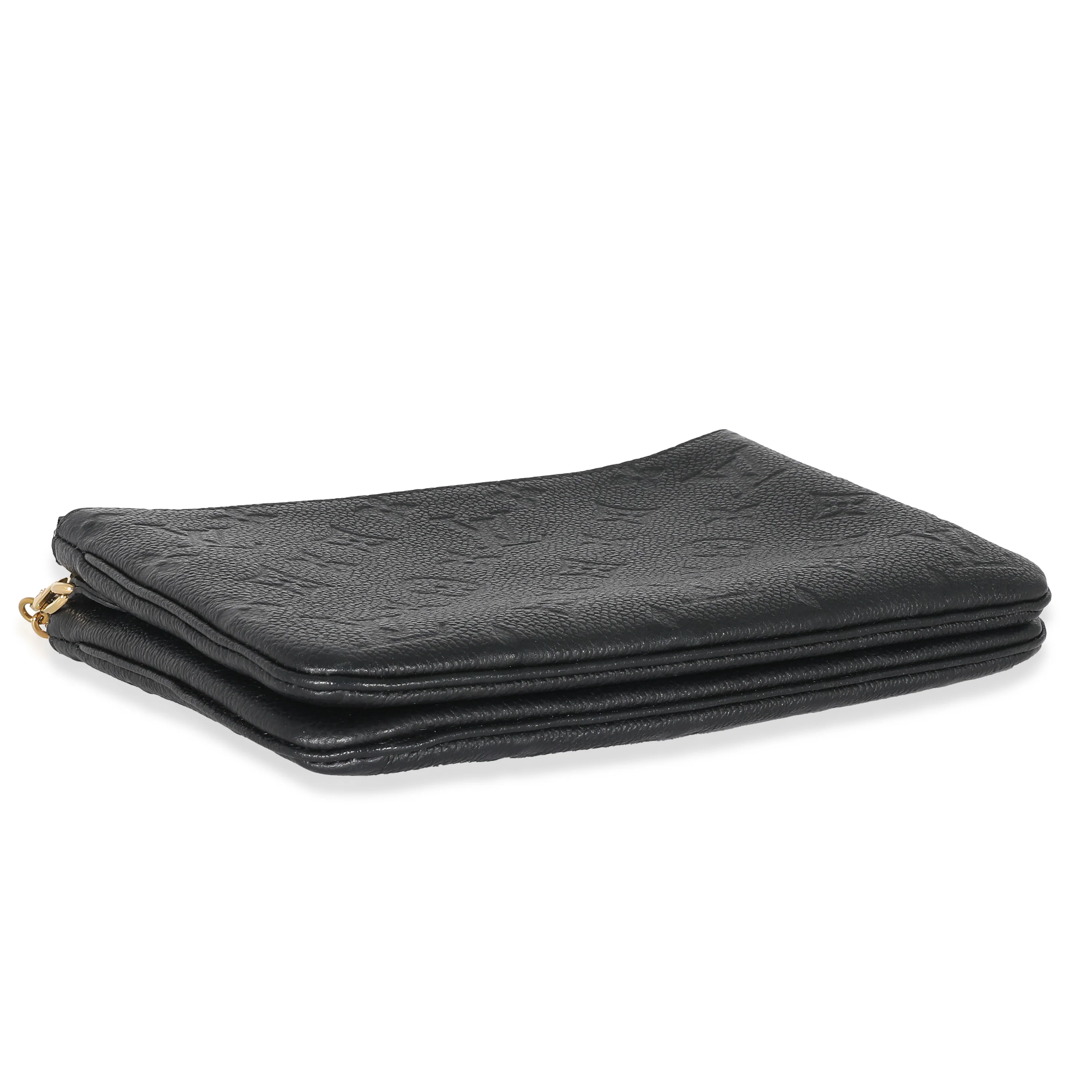 Louis Vuitton Black Empreinte Double Zip Pochette - Image 6