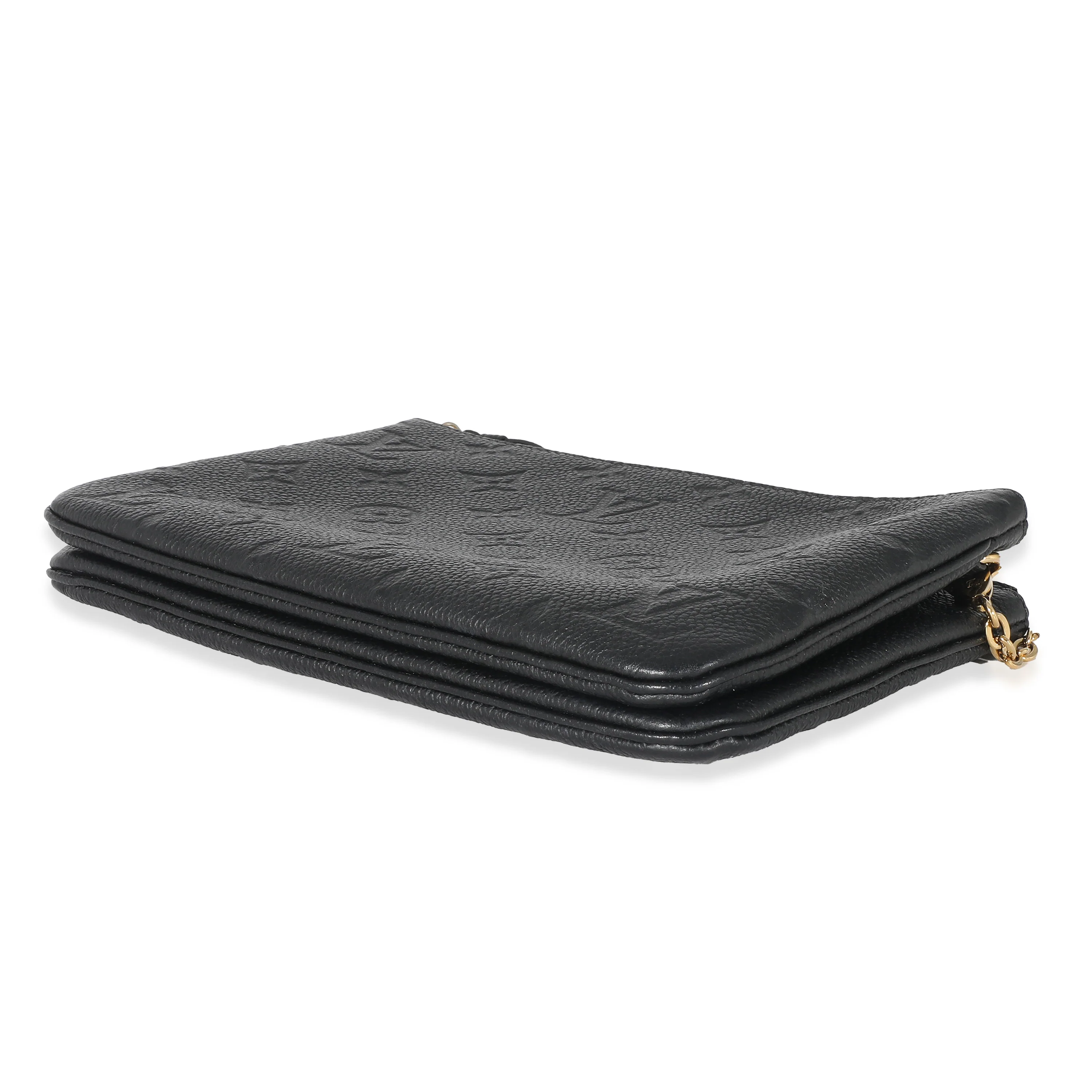 Louis Vuitton Black Empreinte Double Zip Pochette - Image 7