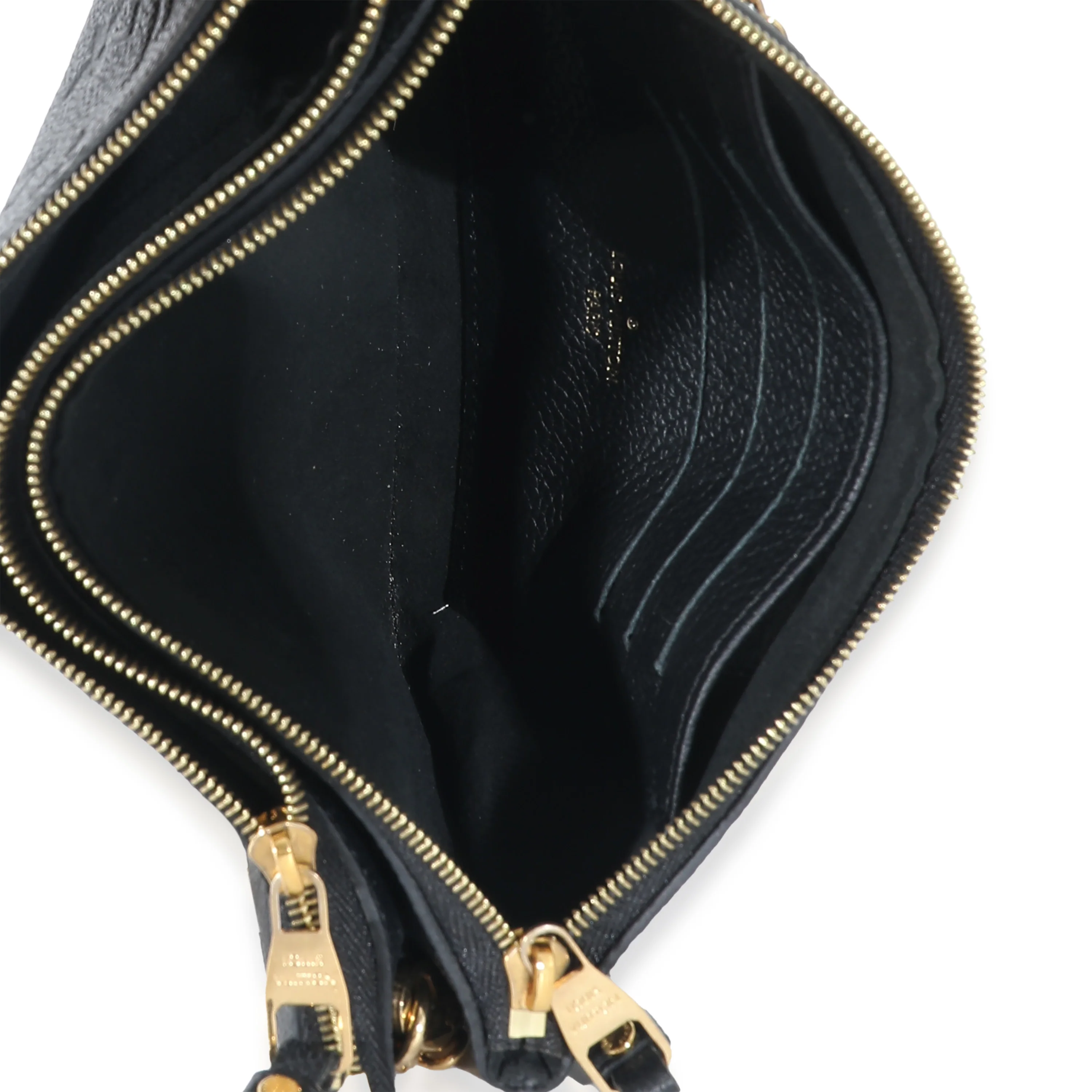 Louis Vuitton Black Empreinte Double Zip Pochette - Image 8