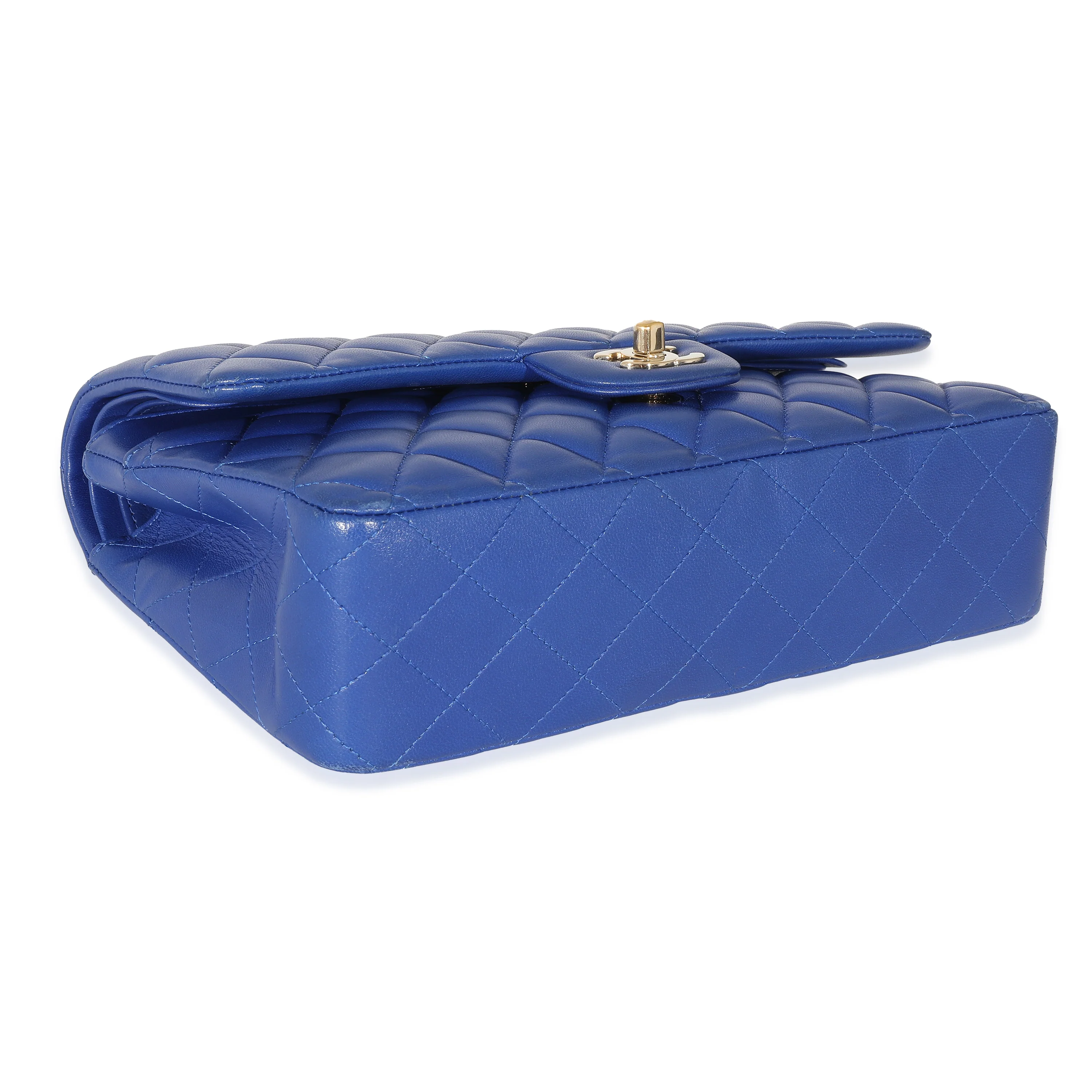 Chanel Royal Blue Lambskin Medium Classic Flap Bag - Image 6