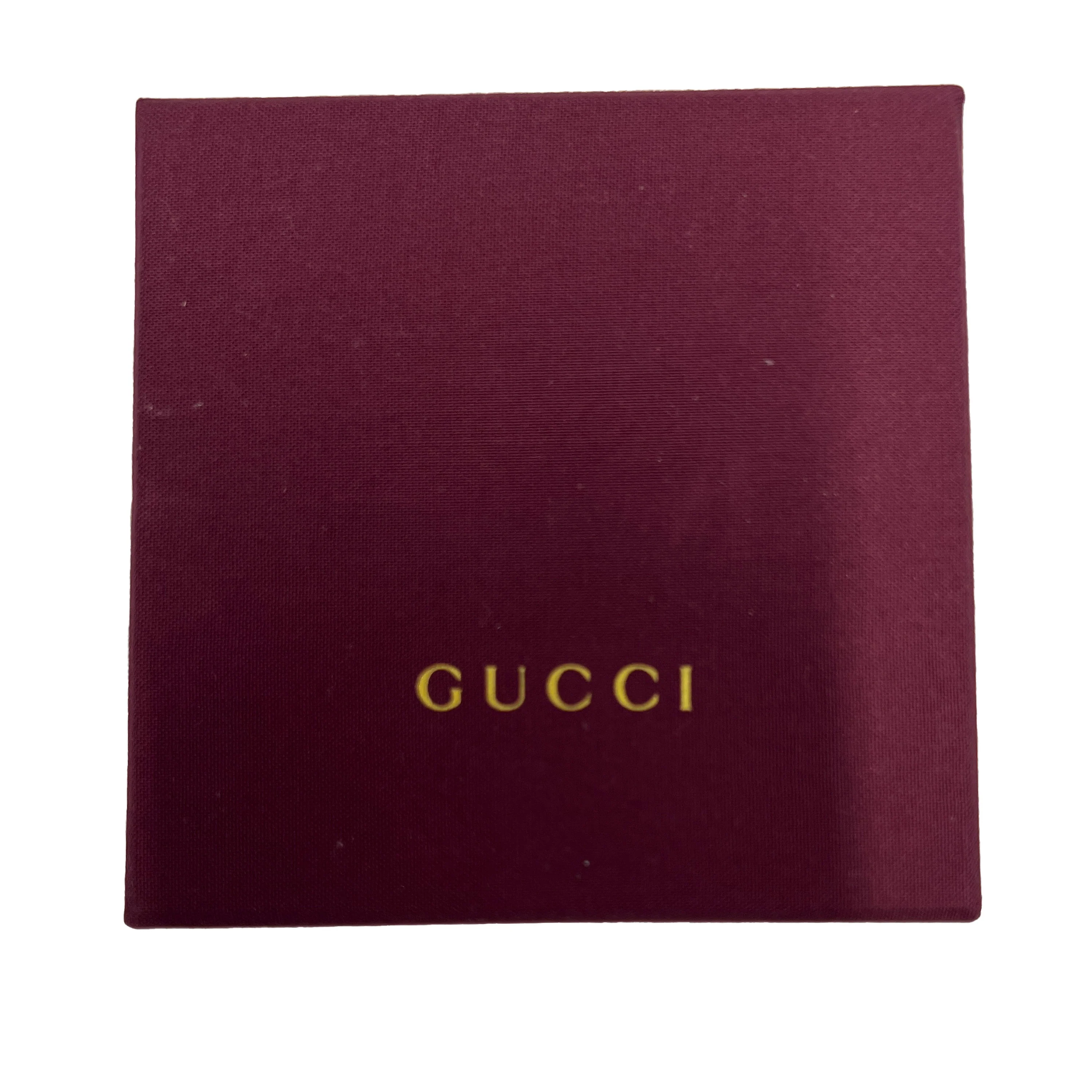 Gucci Double GG Crystals Brass Tone Ring - Image 5