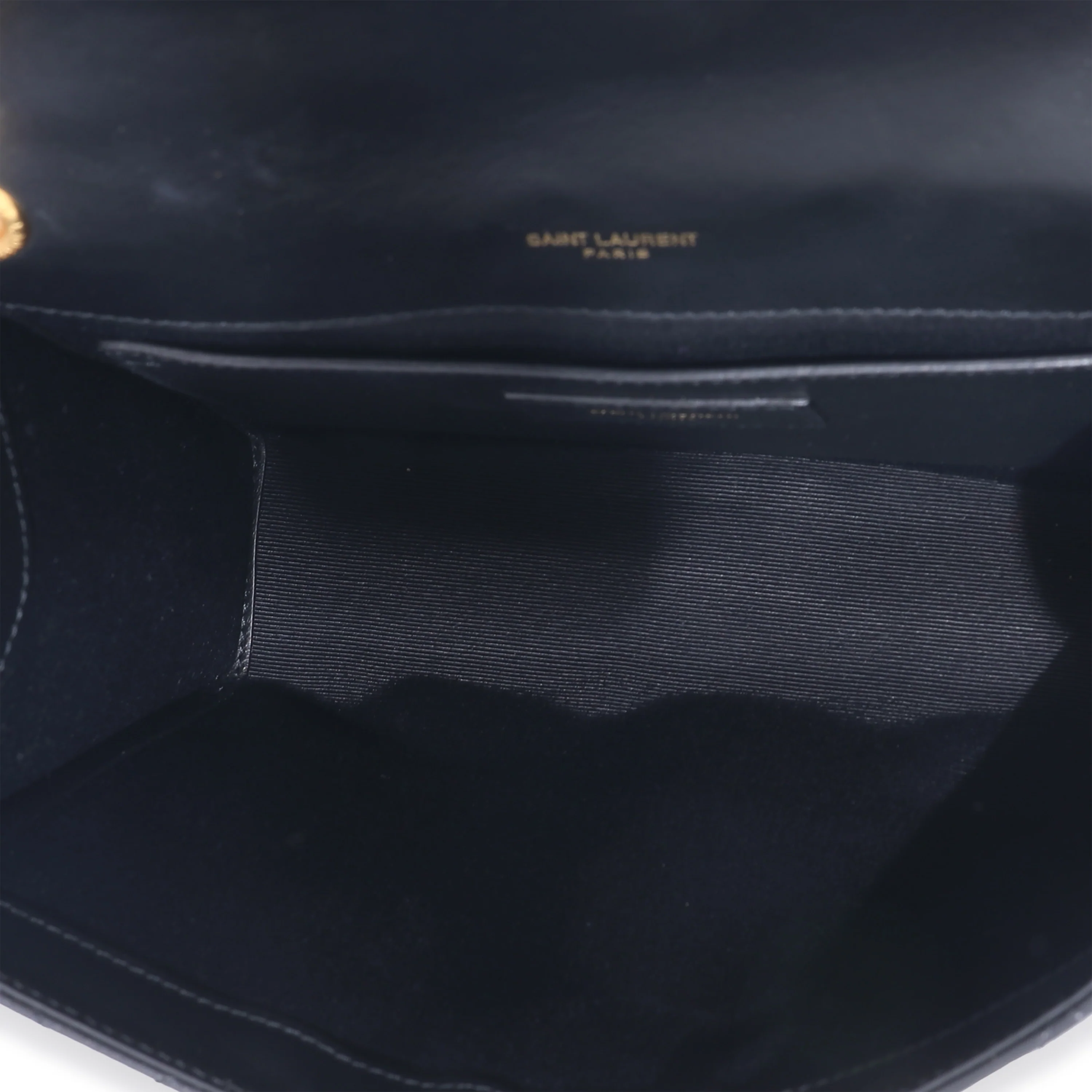 Saint Laurent Black Matelasse Triquilt Medium Monogram Envelope Chain Bag - Image 8