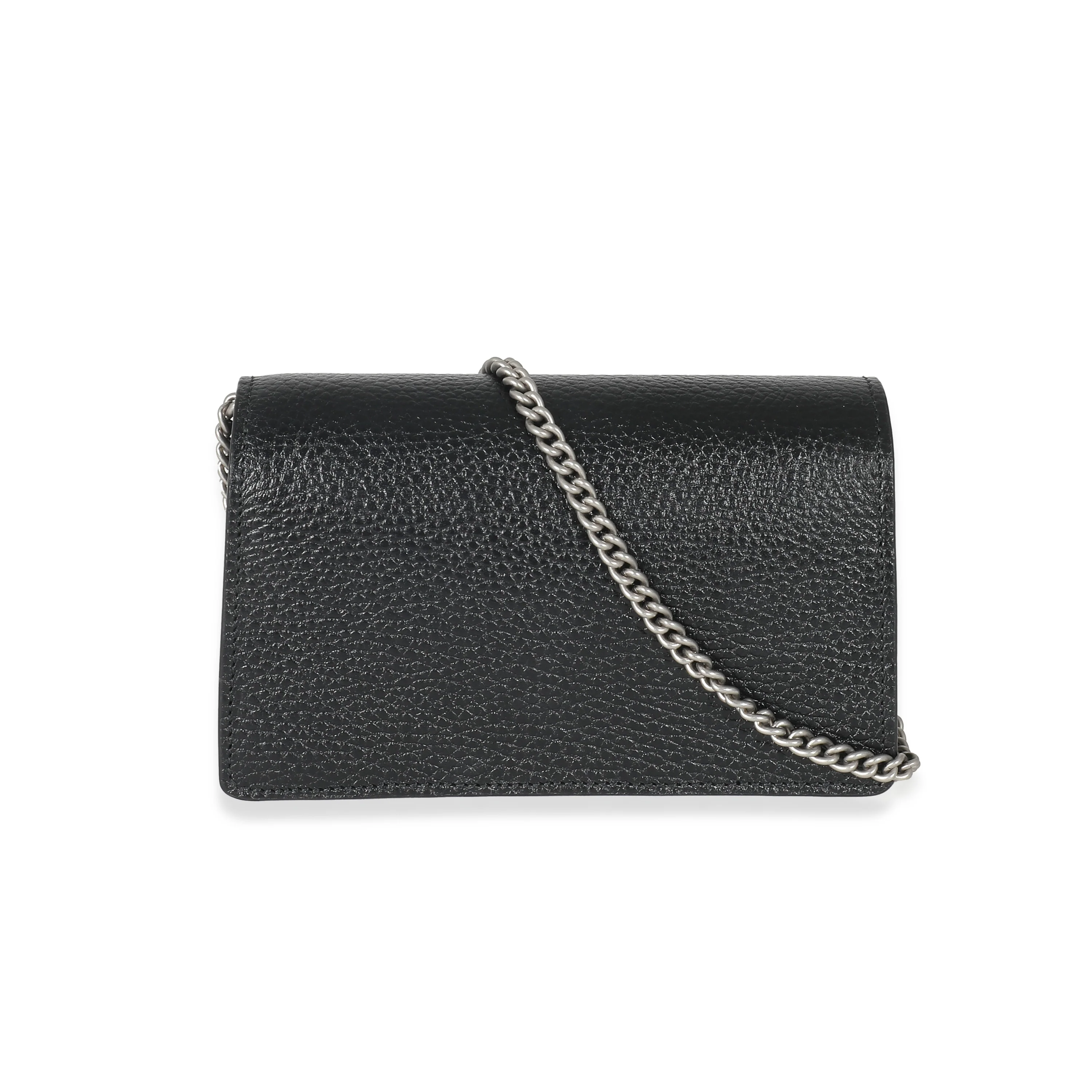 Gucci Black Leather Super Mini Dionysus Bag - Image 3