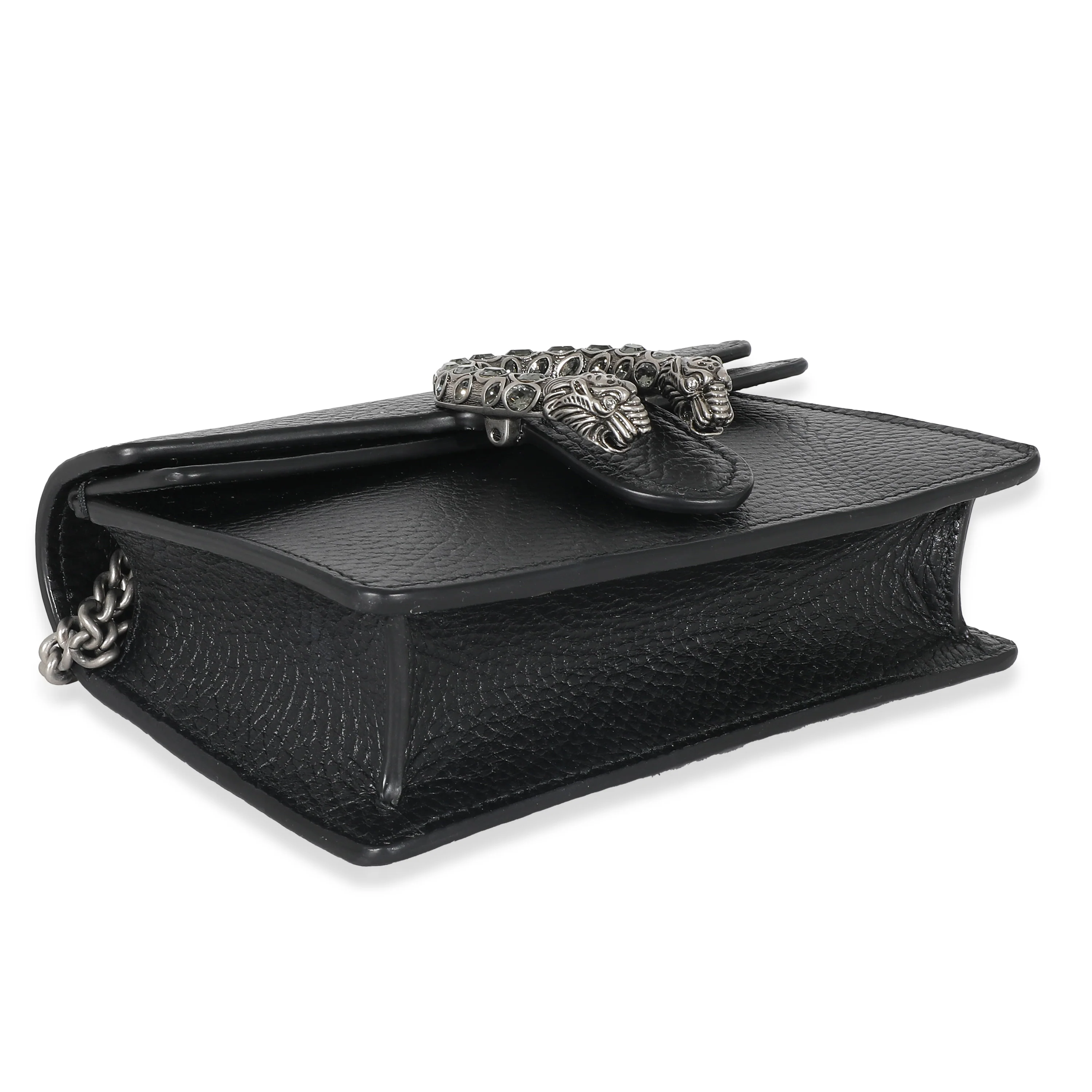 Gucci Black Leather Super Mini Dionysus Bag - Image 6