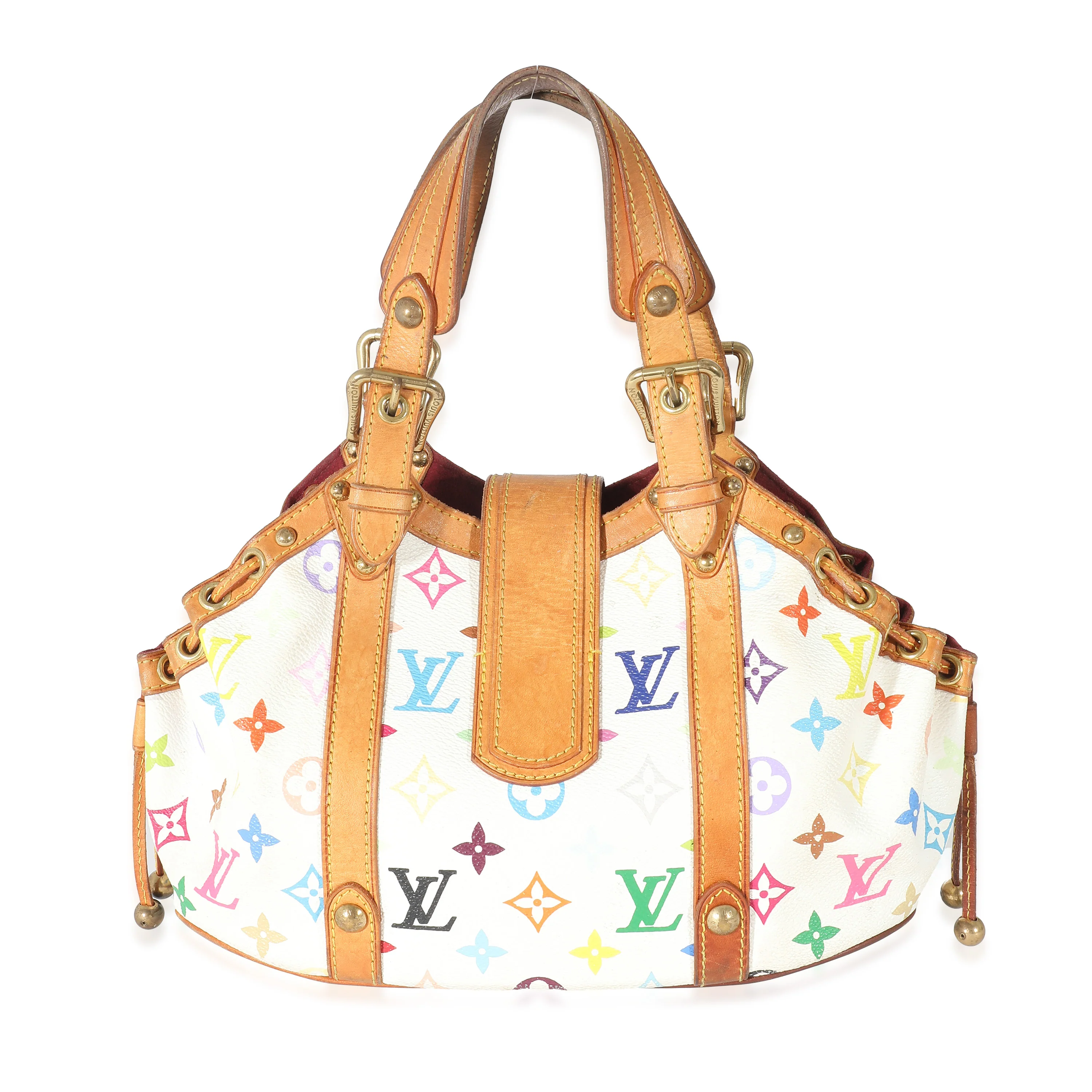 Louis Vuitton White Multicolore Monogram Canvas Theda PM - Image 3