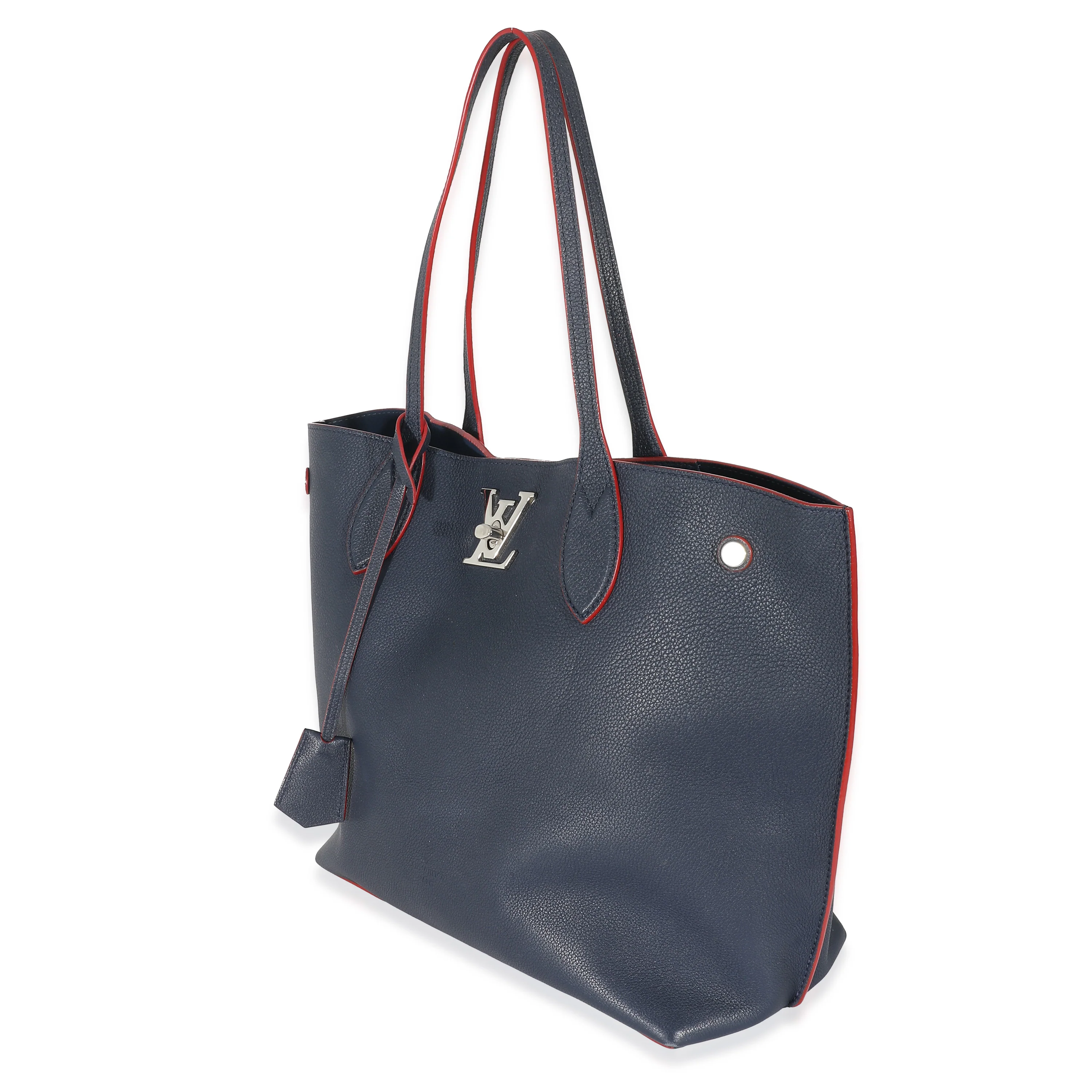 Louis Vuitton Marine Rouge Calfskin Lockme Go Tote - Image 2
