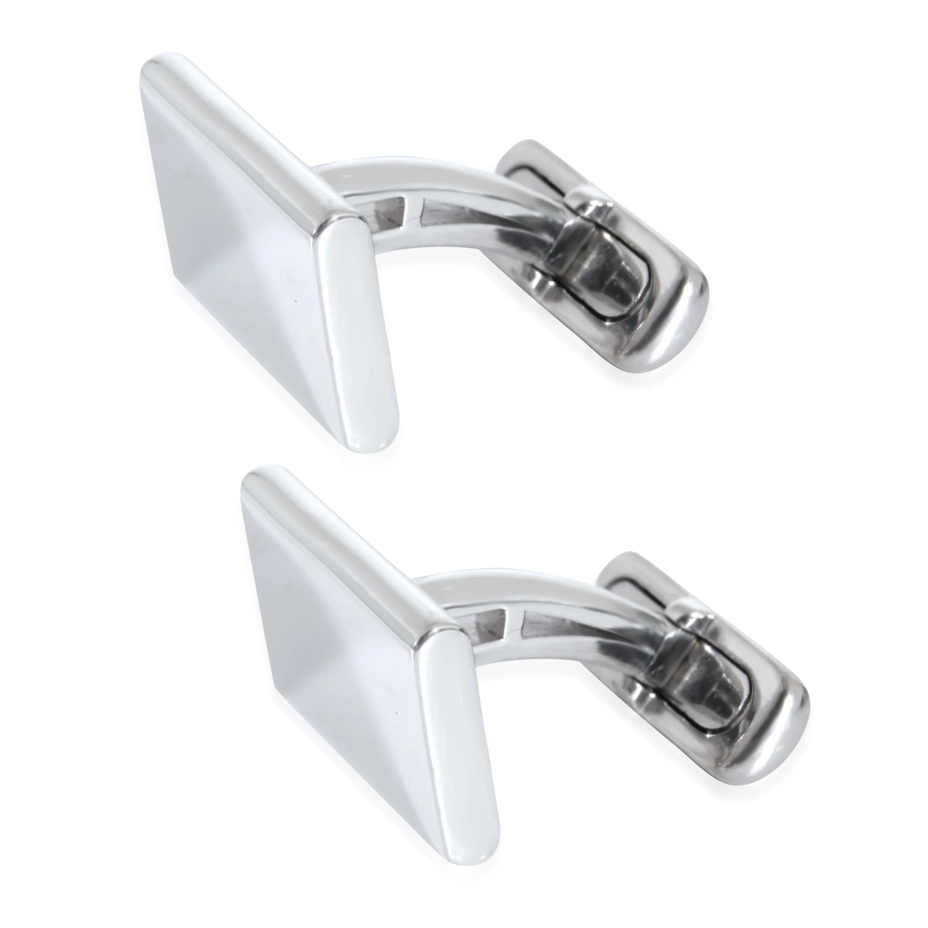Asprey Rectangular Cufflinks in Sterling Silver - Image 2