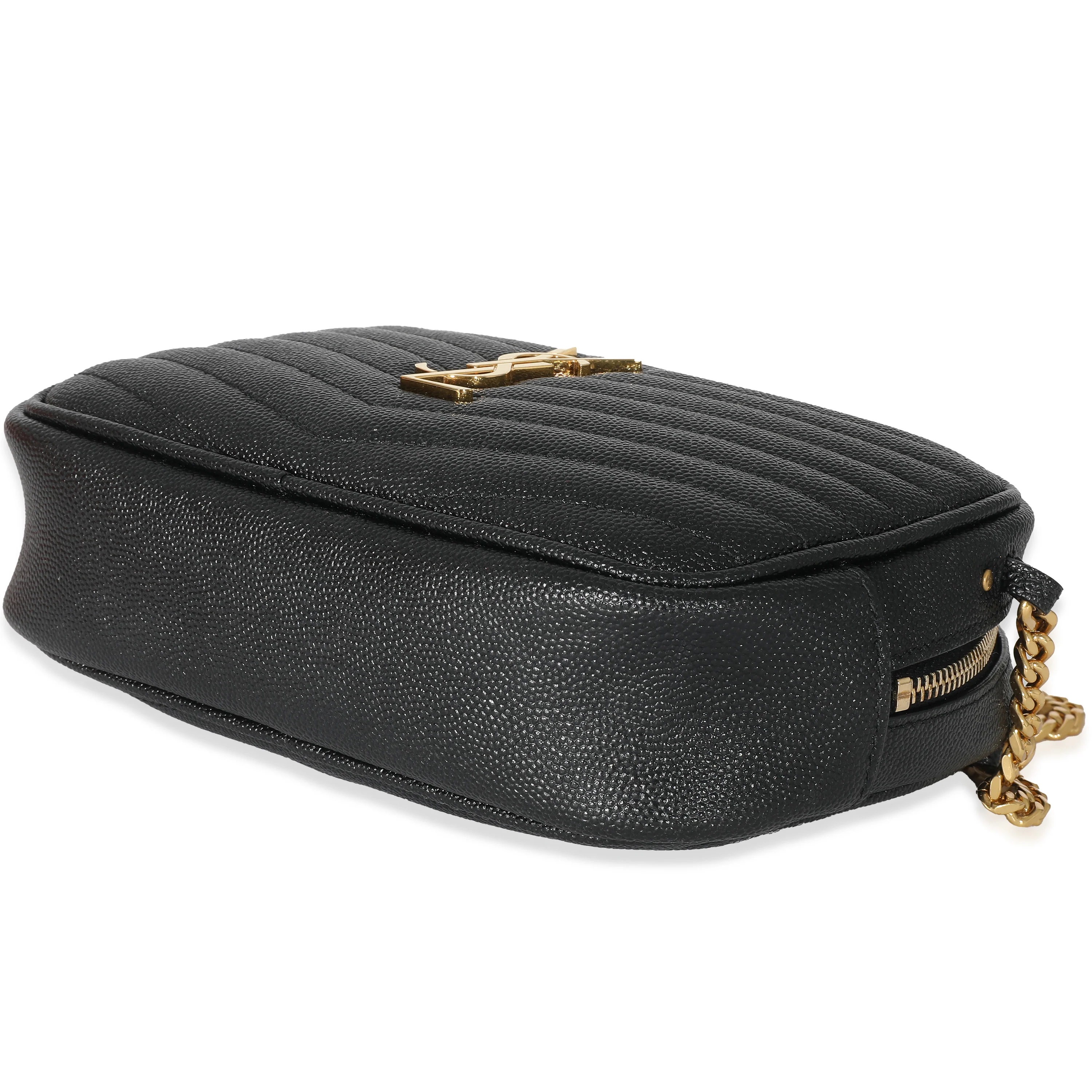 Saint Laurent Black Grain De Poudre Mini Lou Camera Bag - Image 7