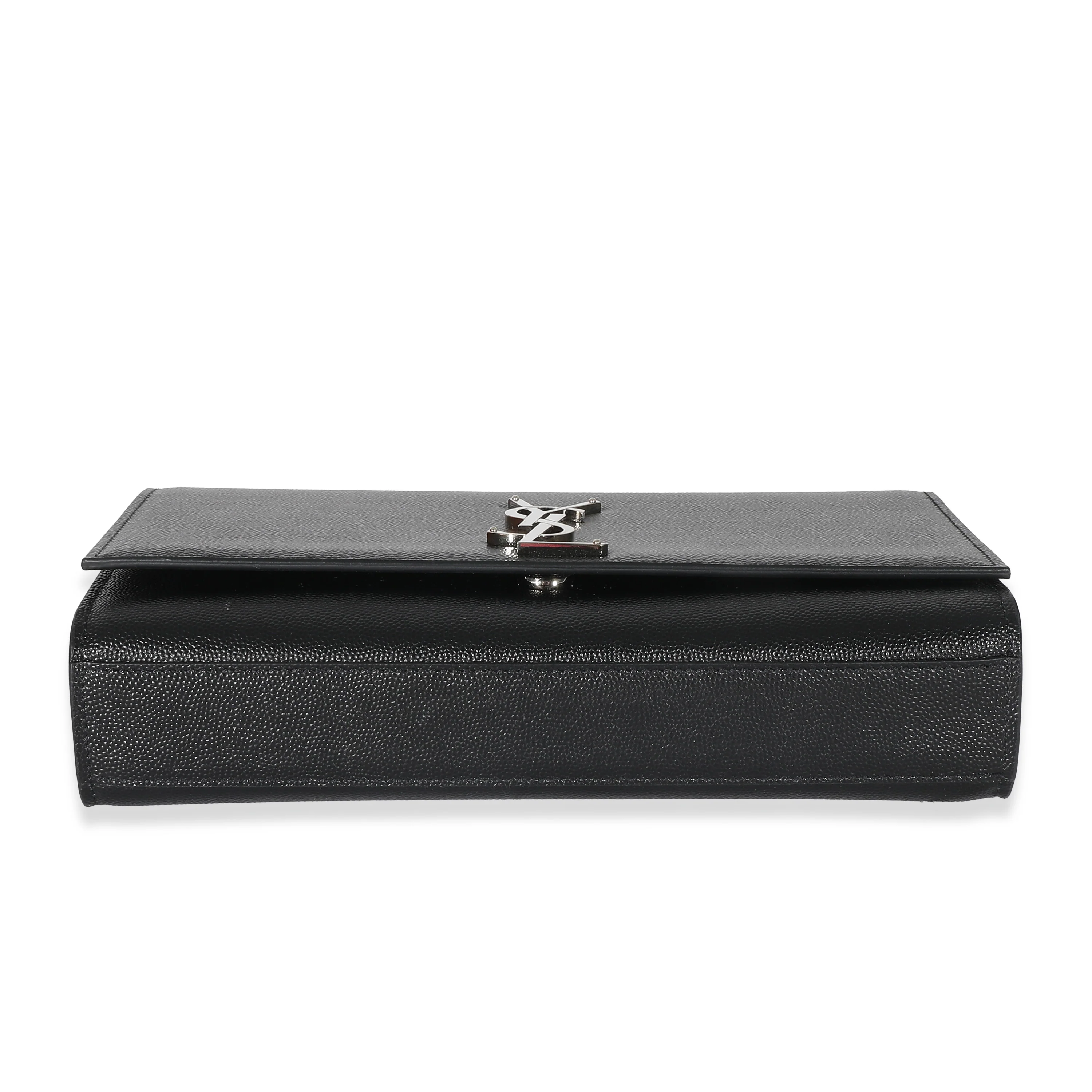 Saint Laurent Black Grain De Poudre Medium Kate Chain Bag - Image 5