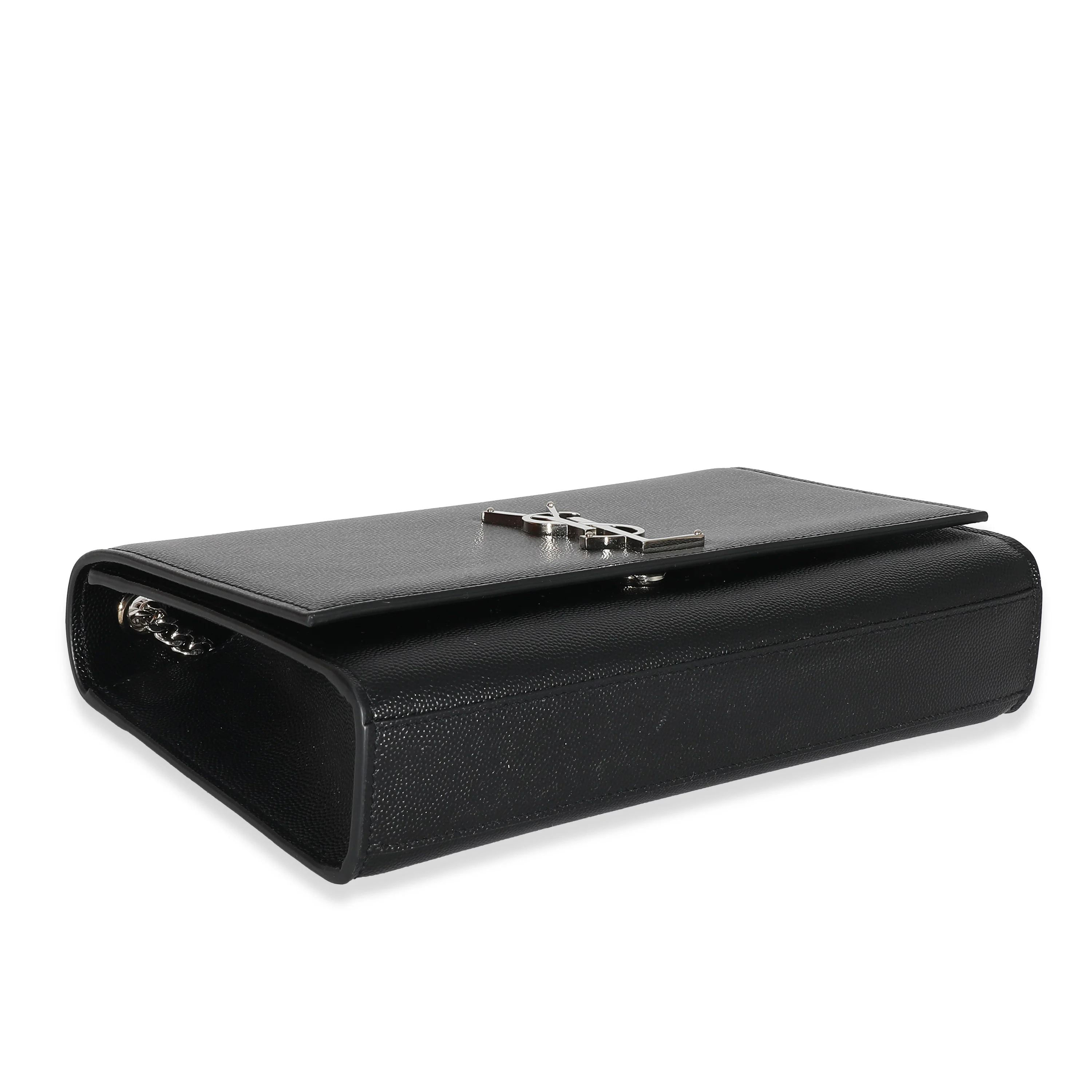 Saint Laurent Black Grain De Poudre Medium Kate Chain Bag - Image 6