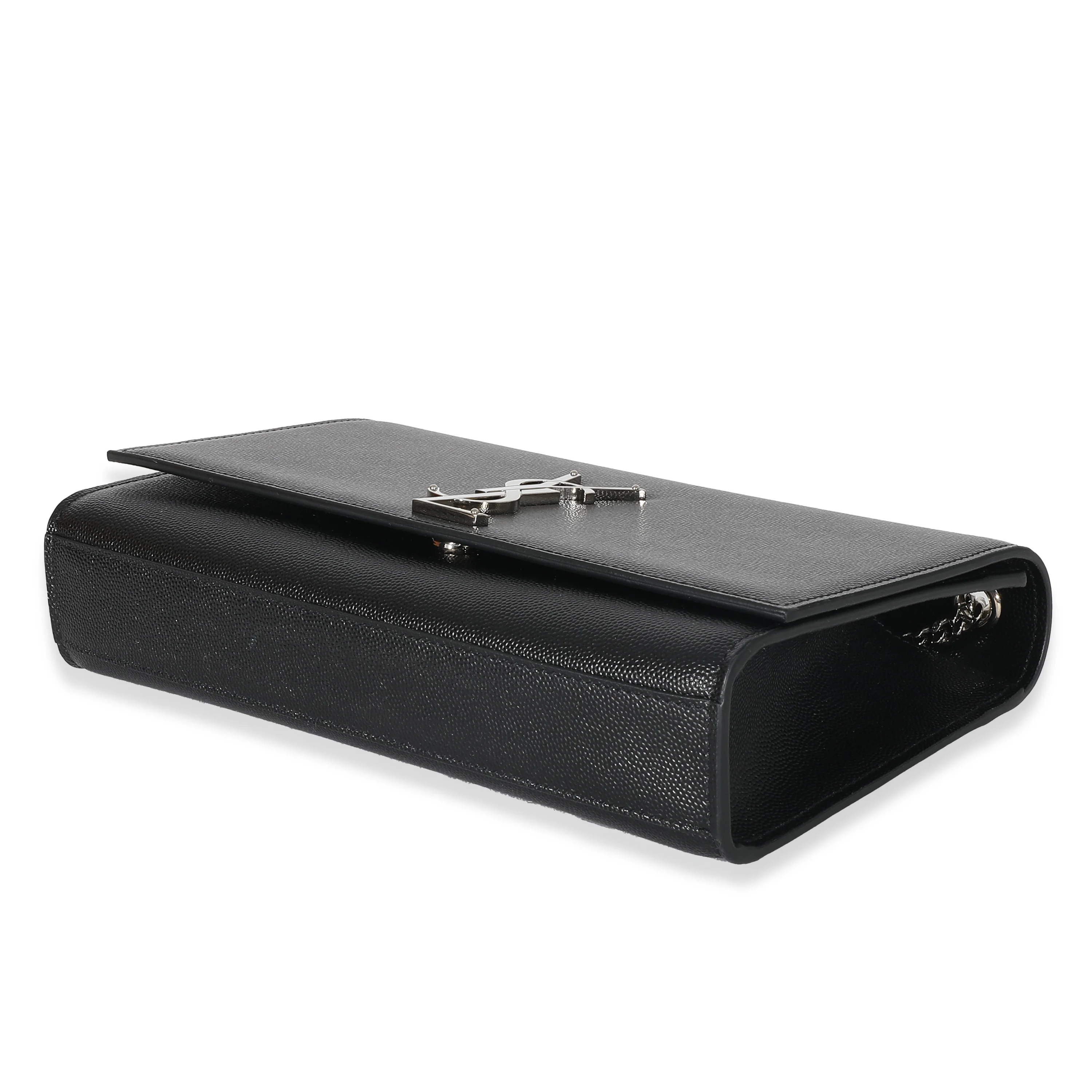 Saint Laurent Black Grain De Poudre Medium Kate Chain Bag - Image 7