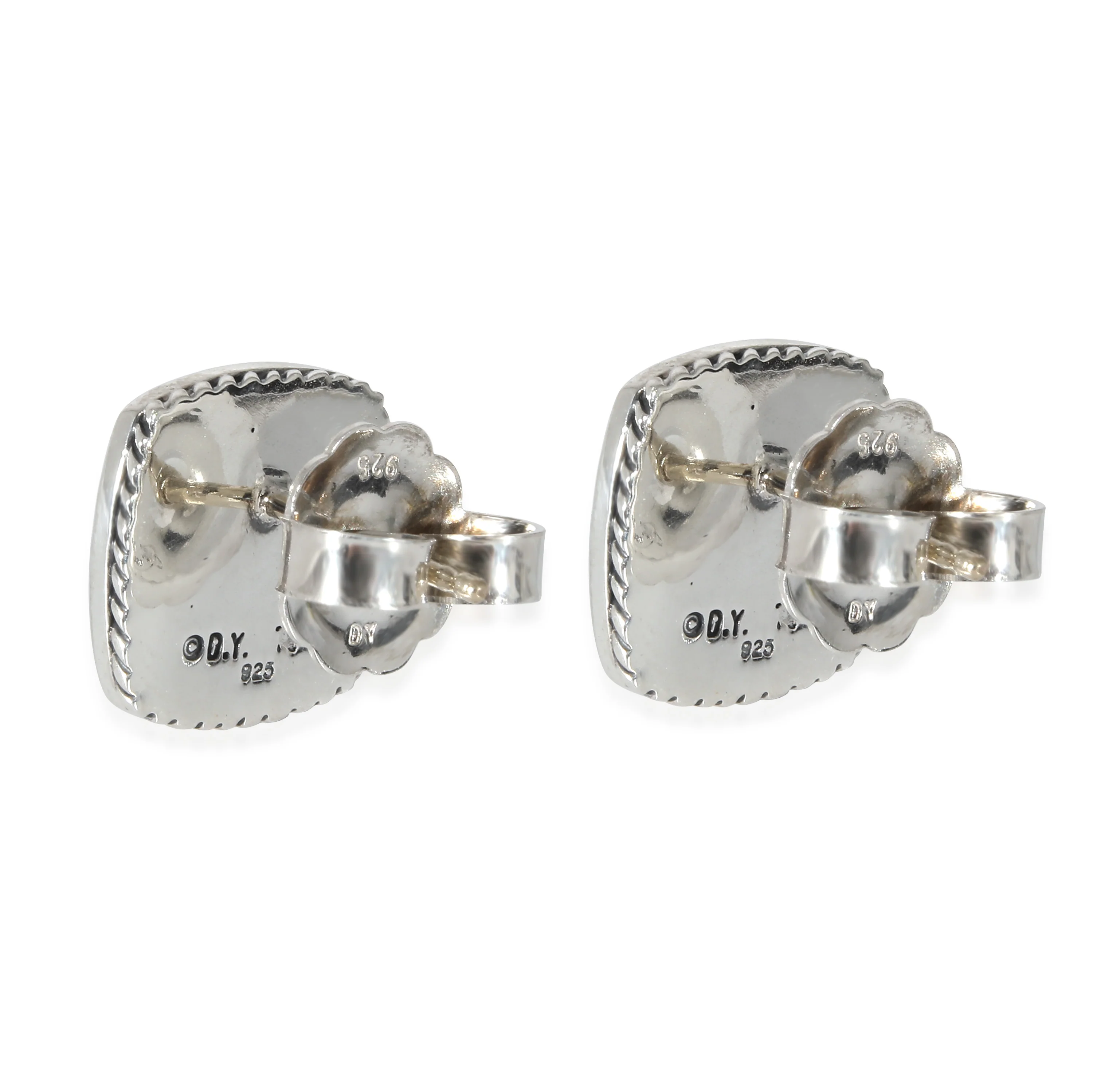 David Yurman Albion Pave Diamond Earrings in Sterling Silver 0.50 CTW - Image 3