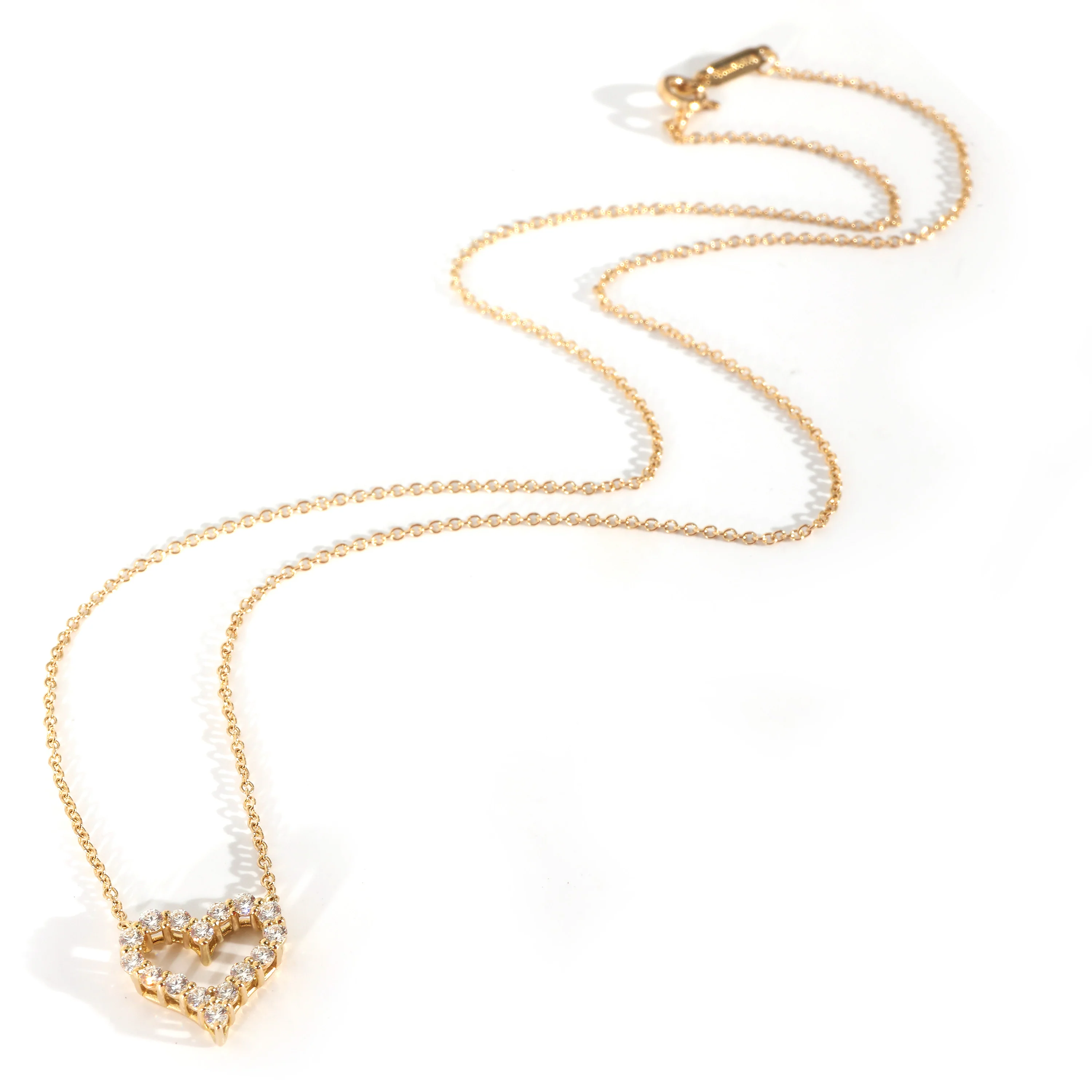 Tiffany & Co. Heart Diamond Necklace in 18K Yellow Gold 0.25 CTW - Image 2