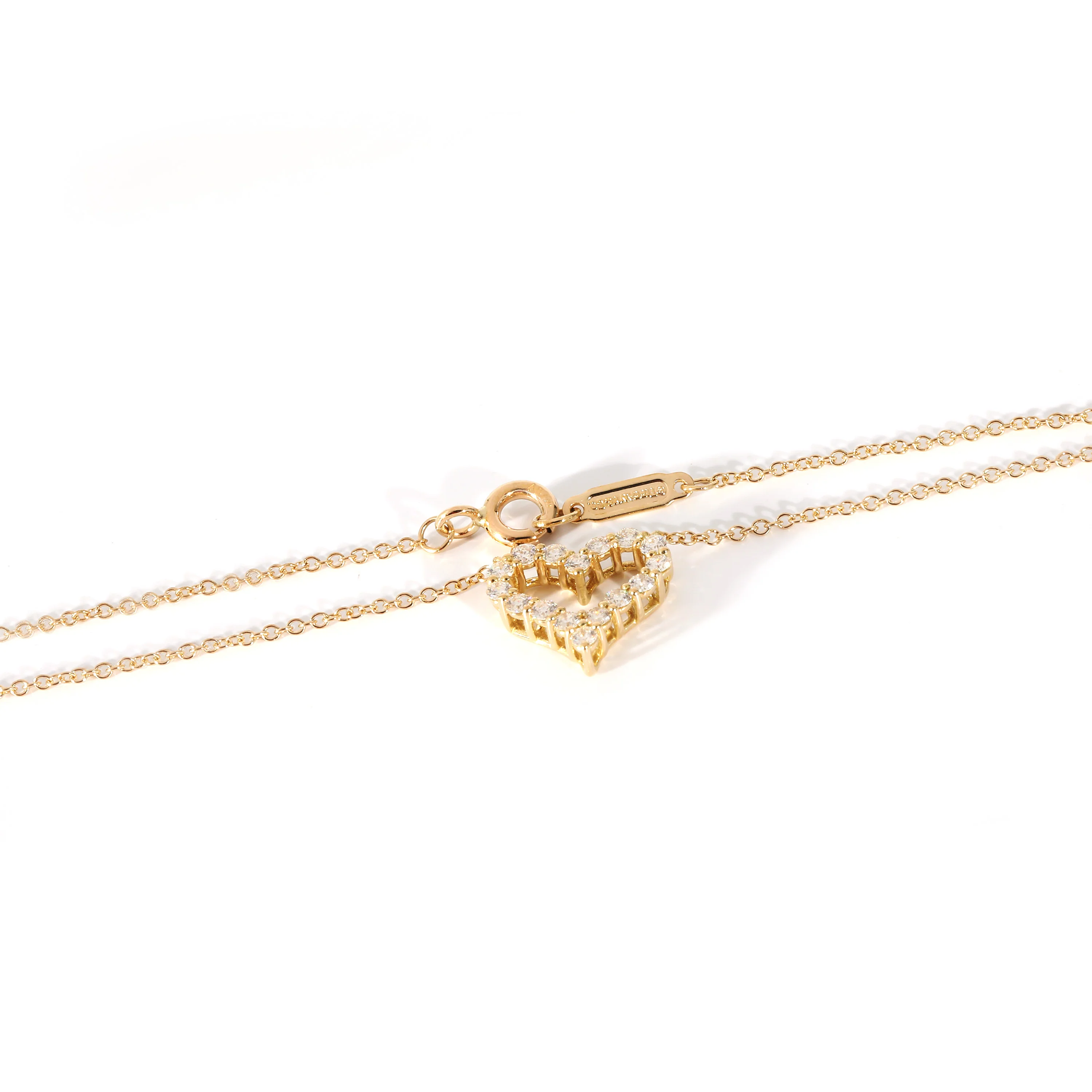 Tiffany & Co. Heart Diamond Necklace in 18K Yellow Gold 0.25 CTW - Image 3