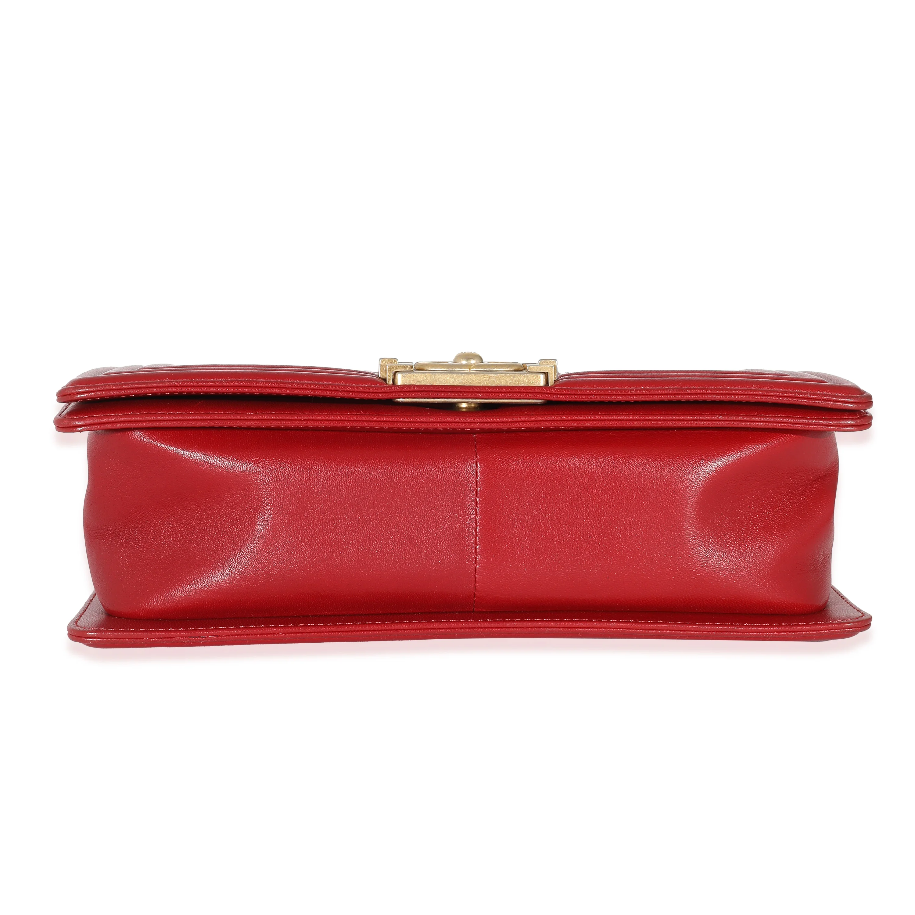 Chanel Burgundy Quilted Lambskin Medium Boy Bag - Image 5