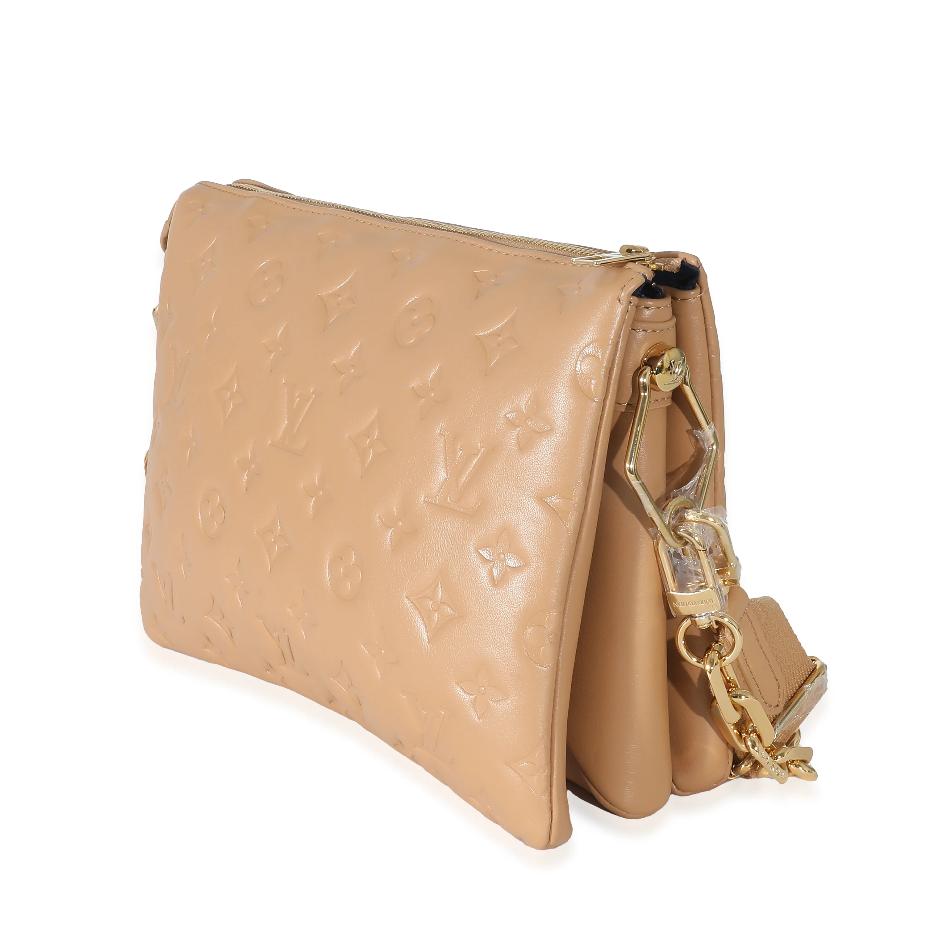 Louis Vuitton Camel Monogram Embossed Puffy Lambskin Coussin PM - Image 2