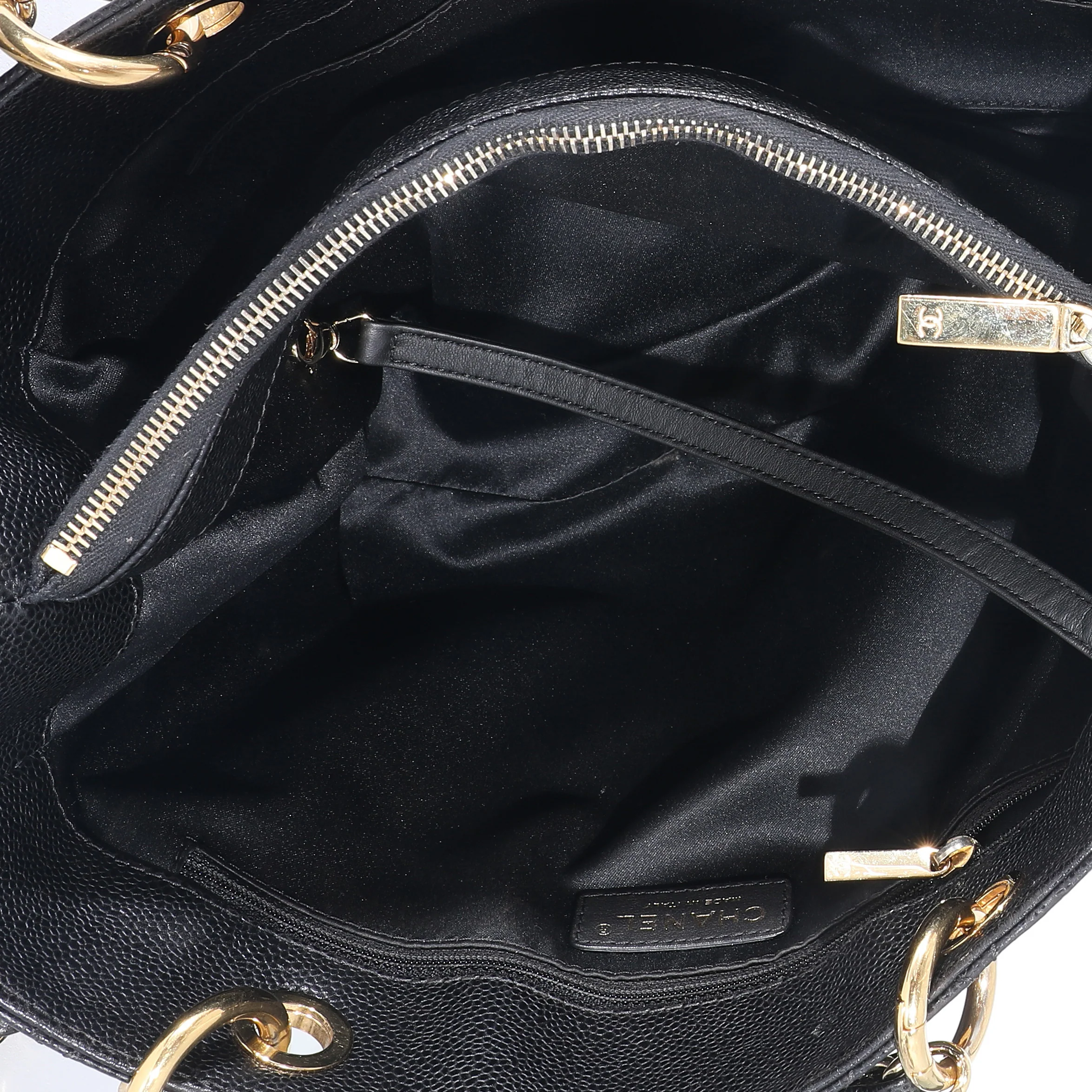 Chanel Black Quilted Caviar Grand Shopper Tote - Image 7