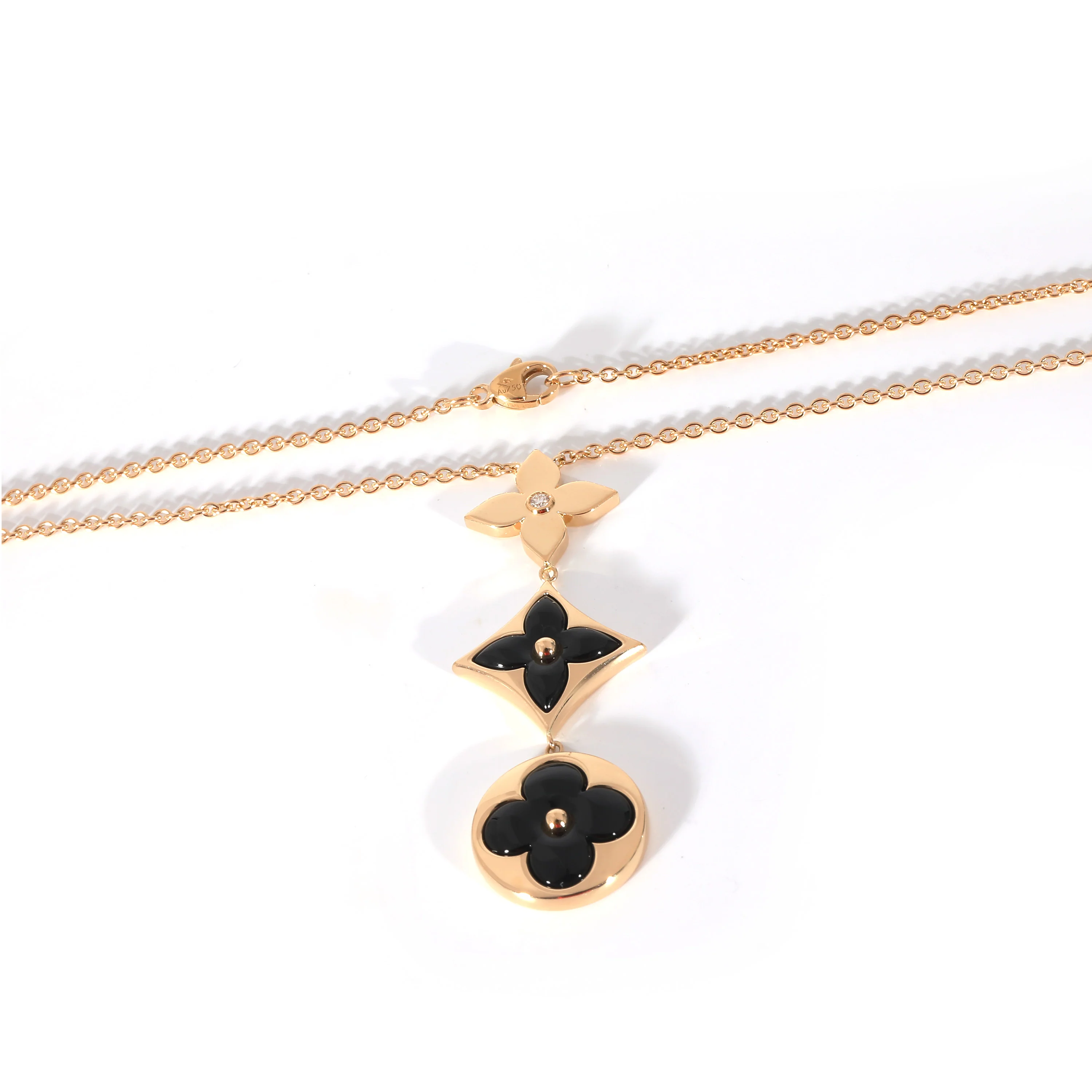 Louis Vuitton Color Blossom Necklace in 18K Yellow Gold 0.02 CTW - Image 4