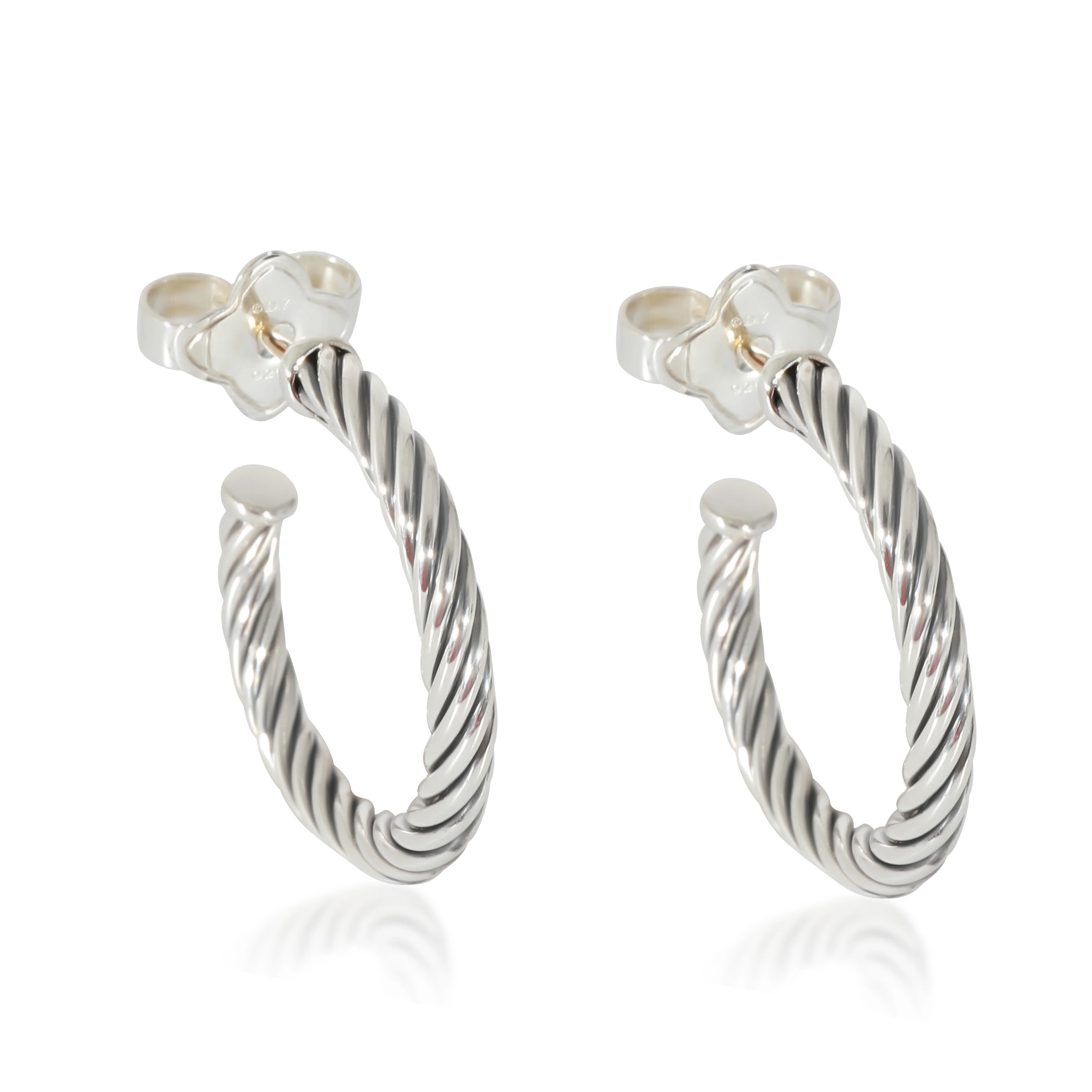 David Yurman Cable Earrings in Sterling Silver