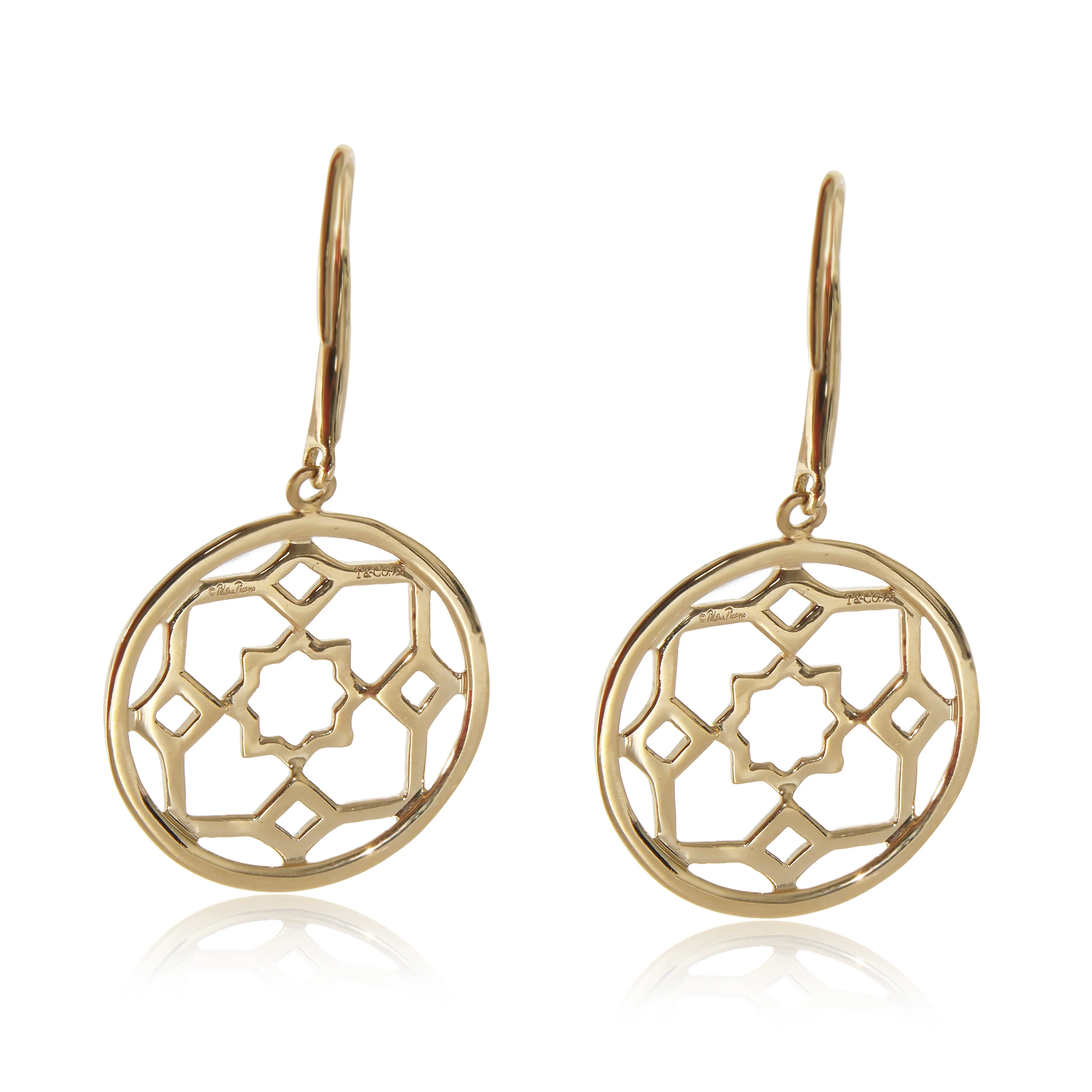 Tiffany & Co. Paloma Picasso Zellige Marrakesh Drop Earring in 18k Yellow Gold - Image 3