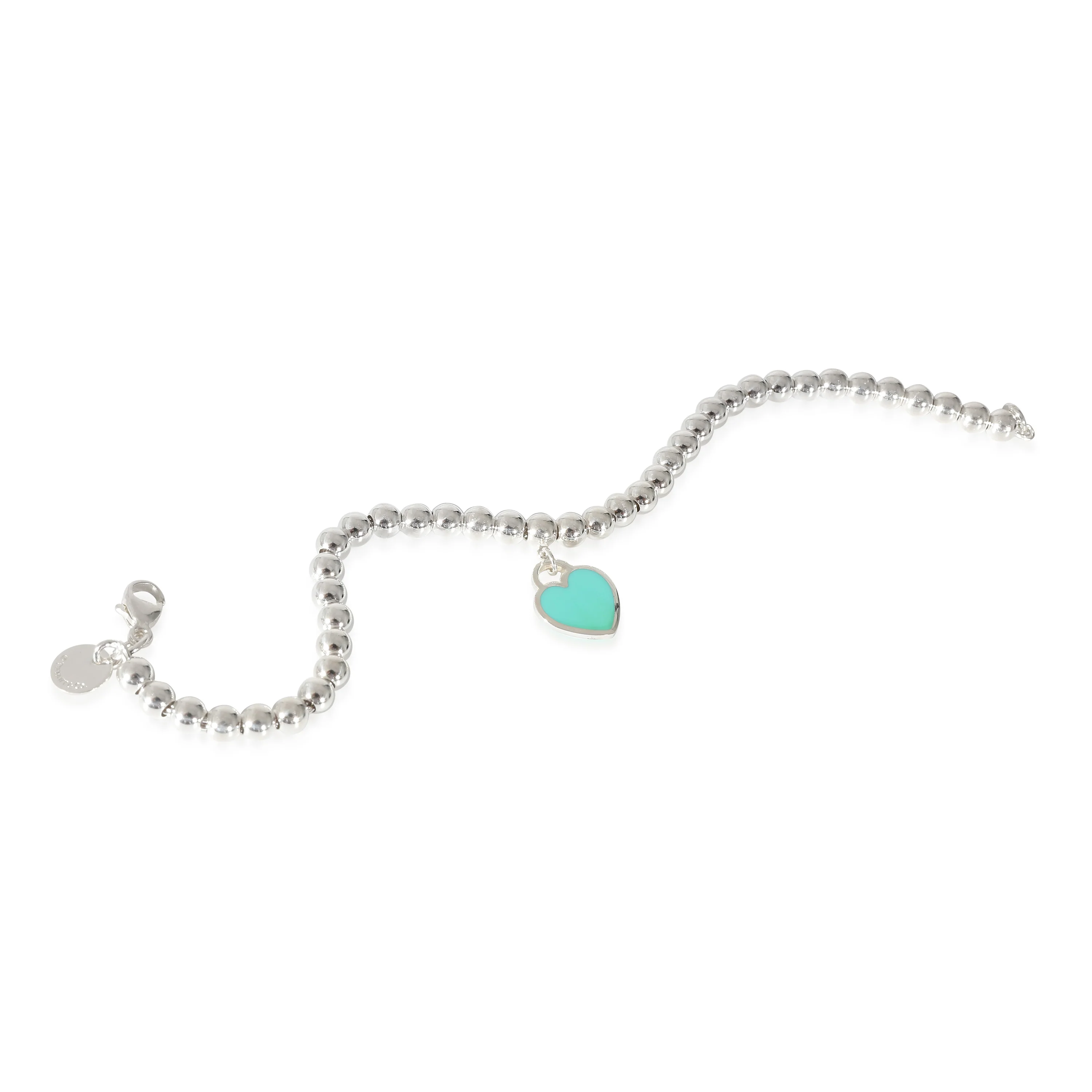 Tiffany & Co. Return To Tiffany Blue Enamel Heart Bracelet in Sterling Silver - Image 2