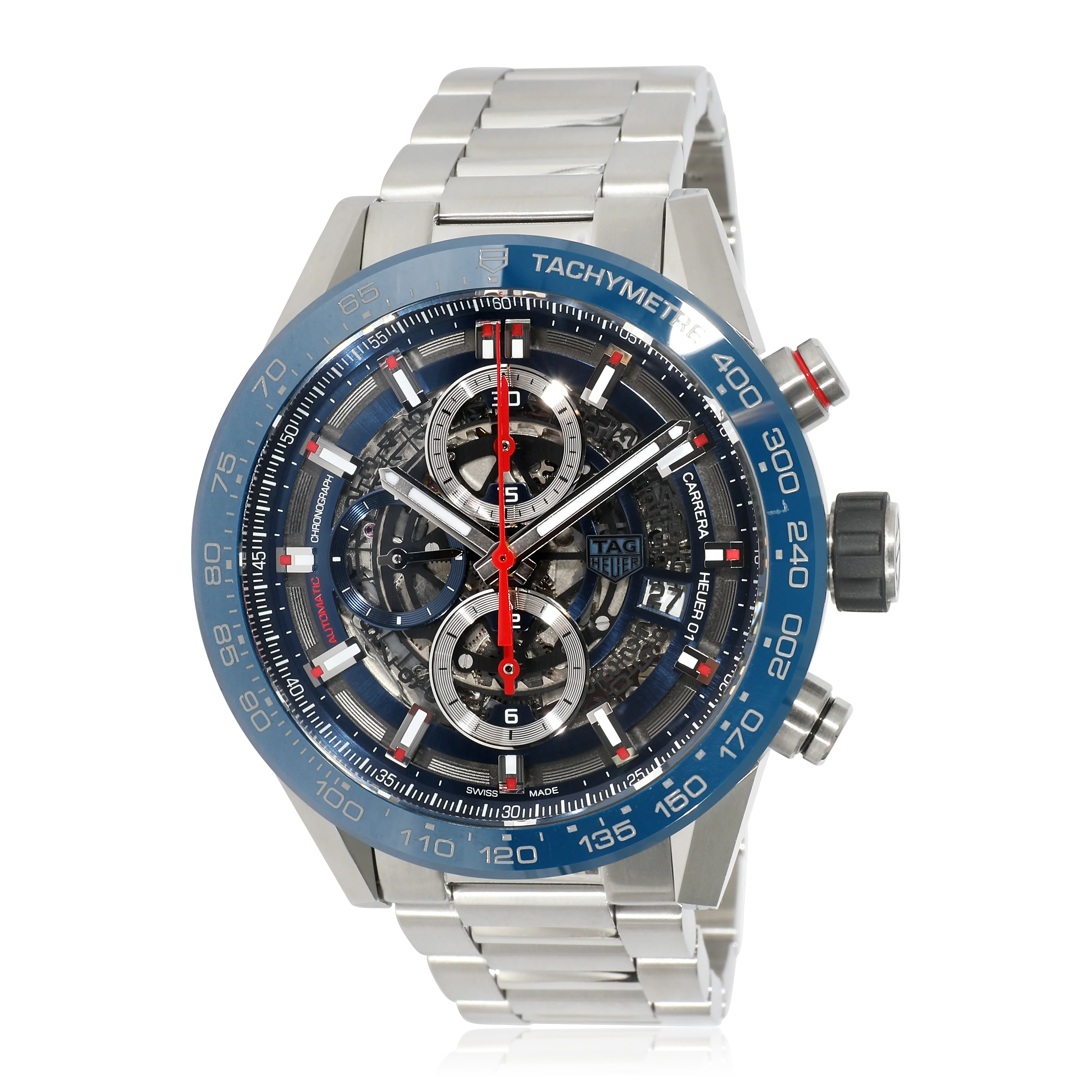 Tag Heuer Carrera Calibre 01 CAR20IT.BA0766 Mens Watch in  Stainless Steel/Cera - Image 5