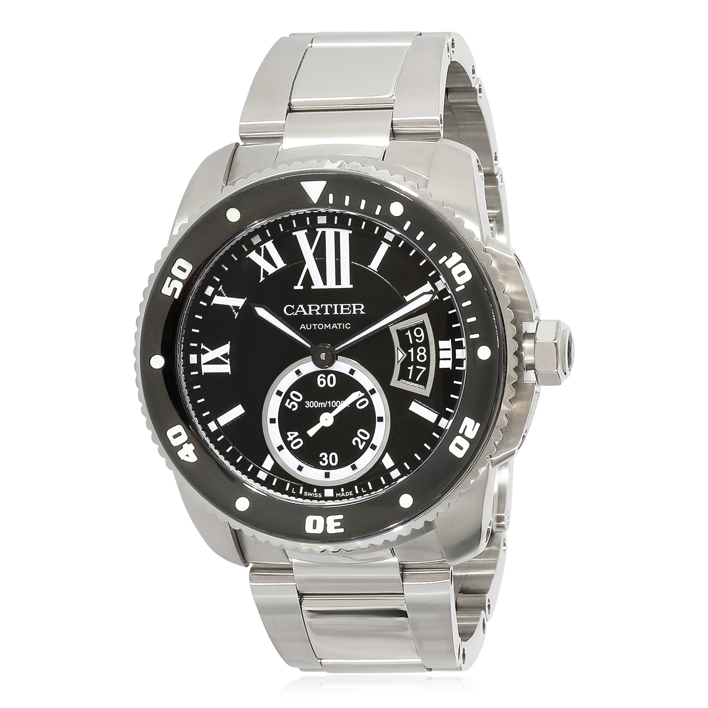 Cartier Caibre Diver W7100057 Mens Watch in Stainless Steel