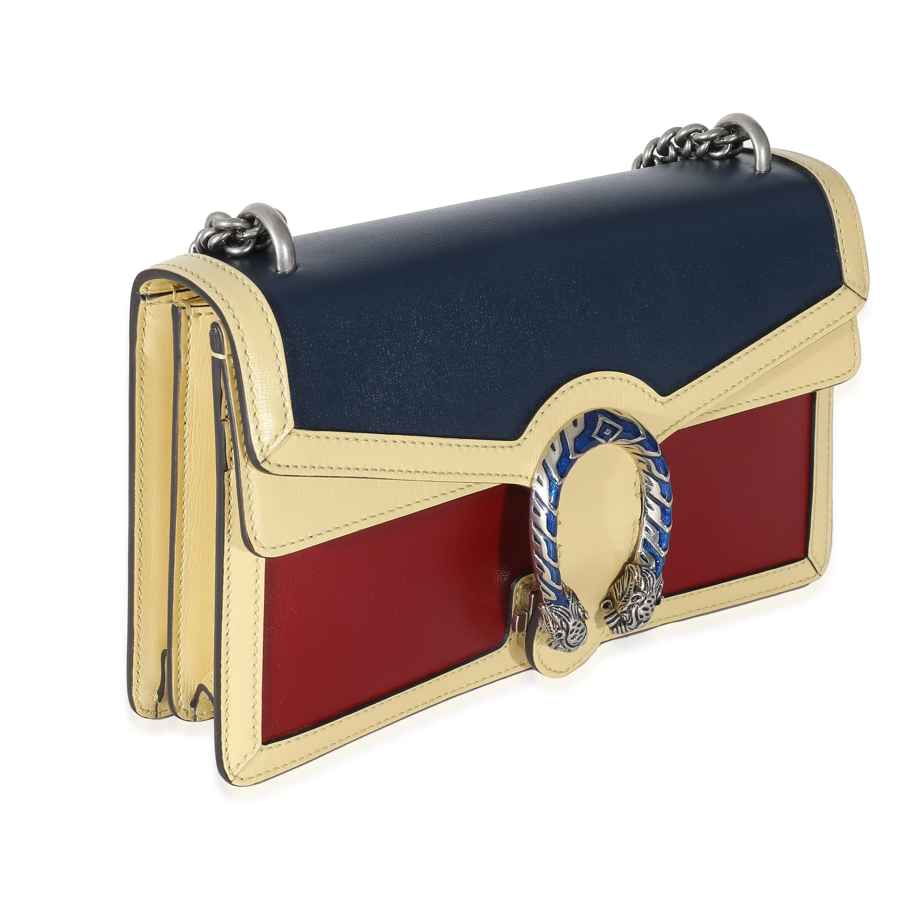 Multicolor Navy Calfskin Enamel Small Dionysus Bag - Image 3