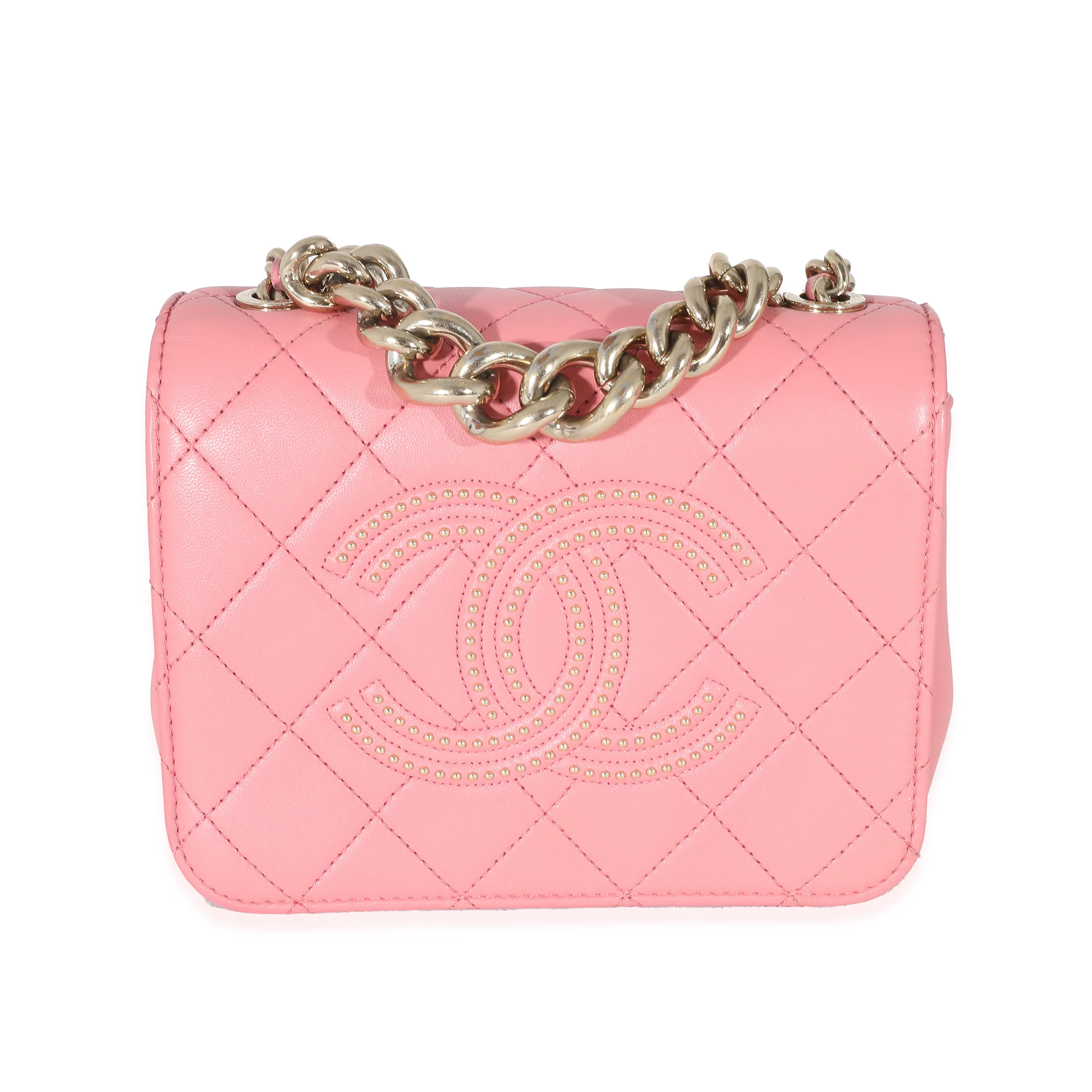 Pink Quilted Calfskin Beauty Begins Flap Bag