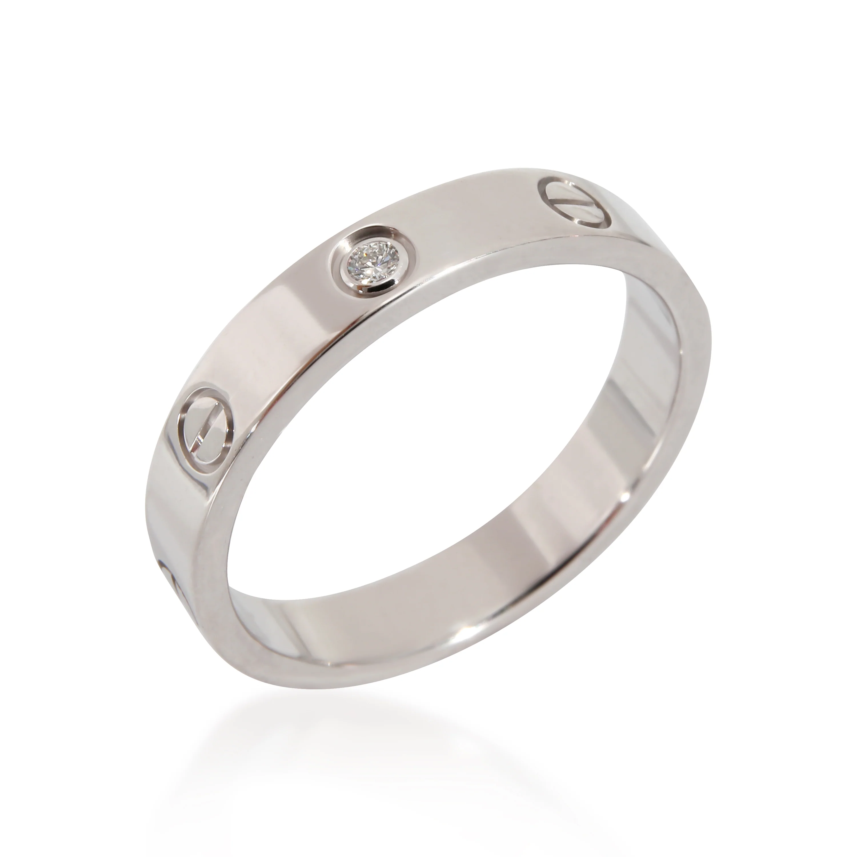 Cartier Love Band in 18K White Gold 0.02 CTW - Image 4
