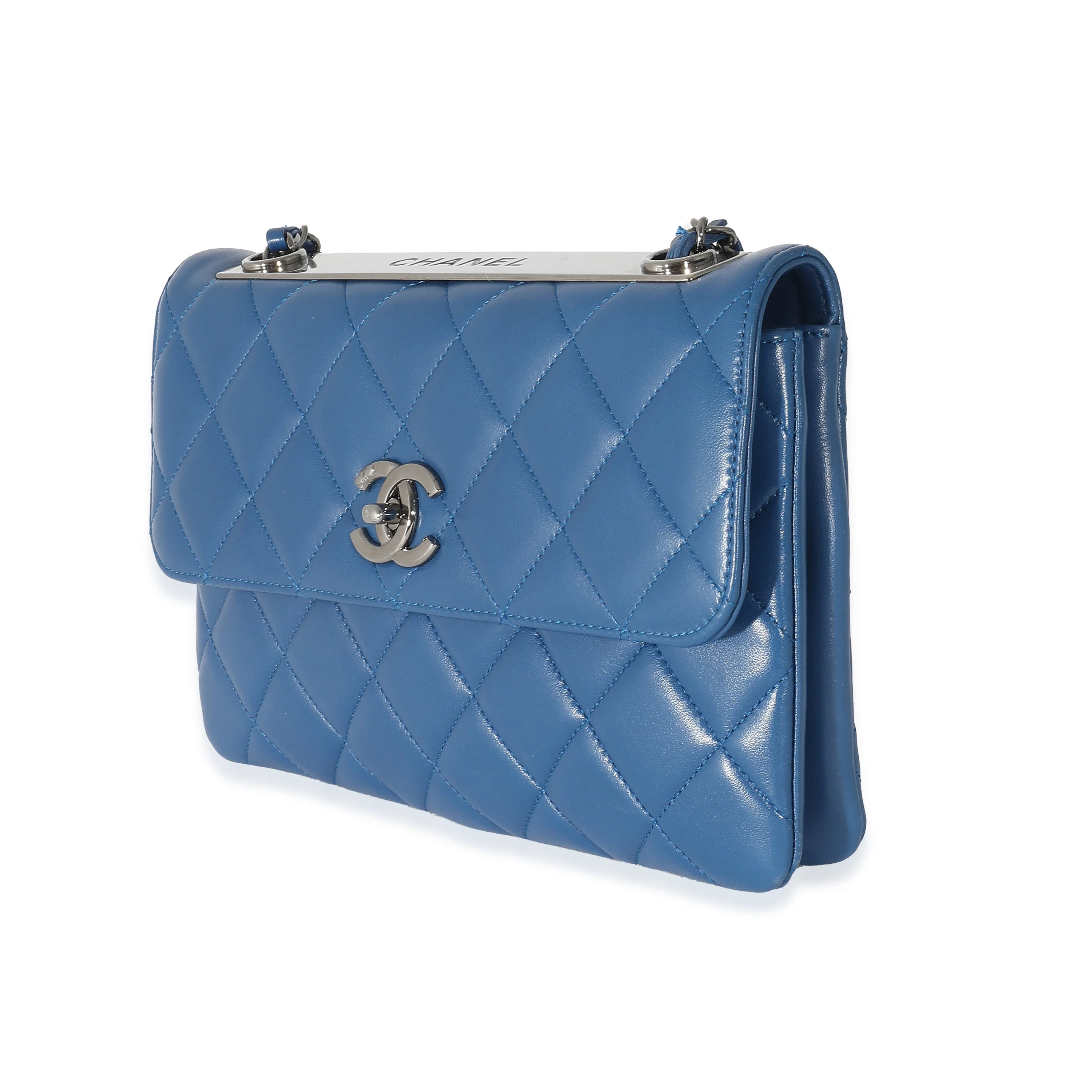 Chanel Navy Quilted Lambskin Medium Trendy CC Flap Bag - Image 2