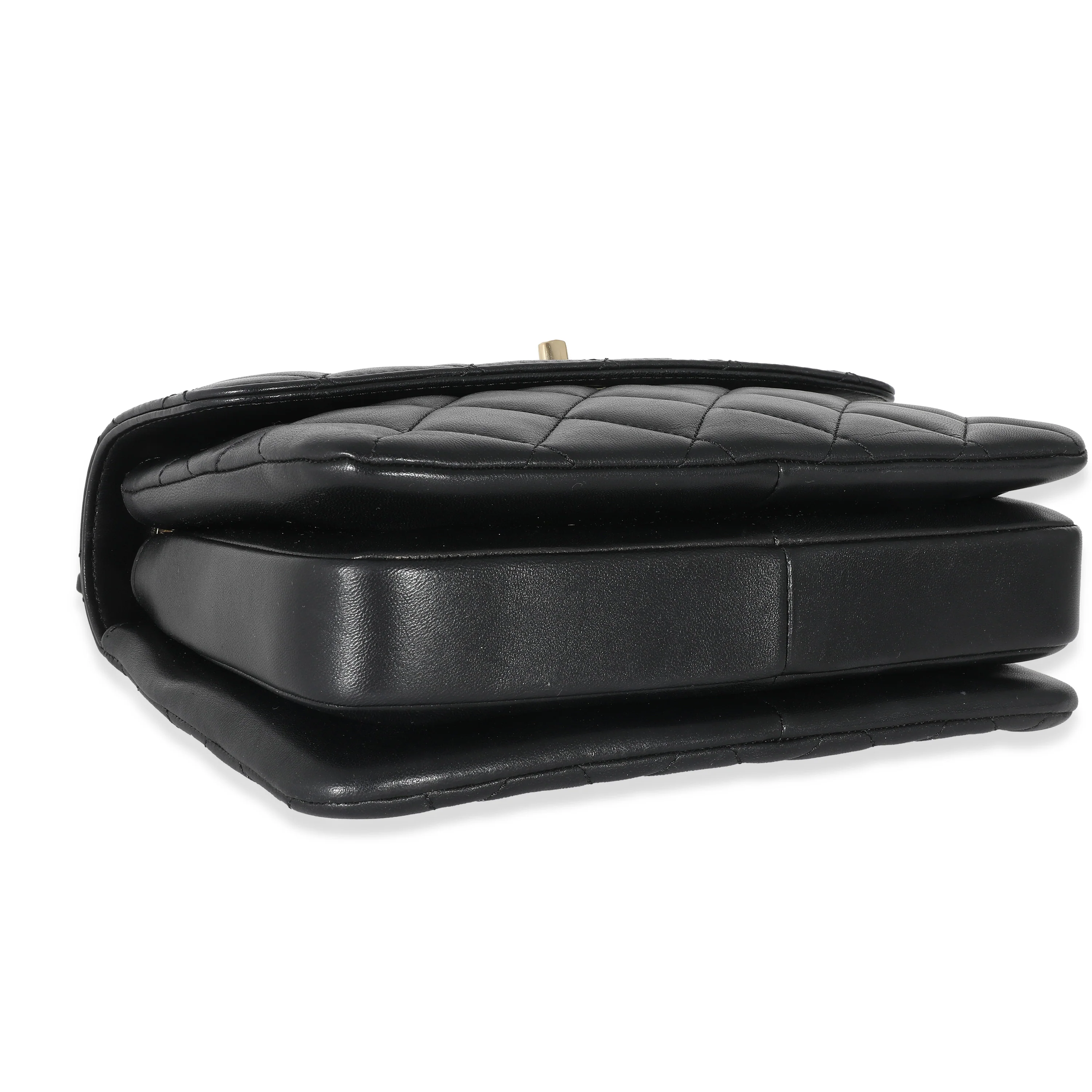 Chanel Black Quilted Lambskin Medium Trendy Top Handle Flap Bag - Image 6