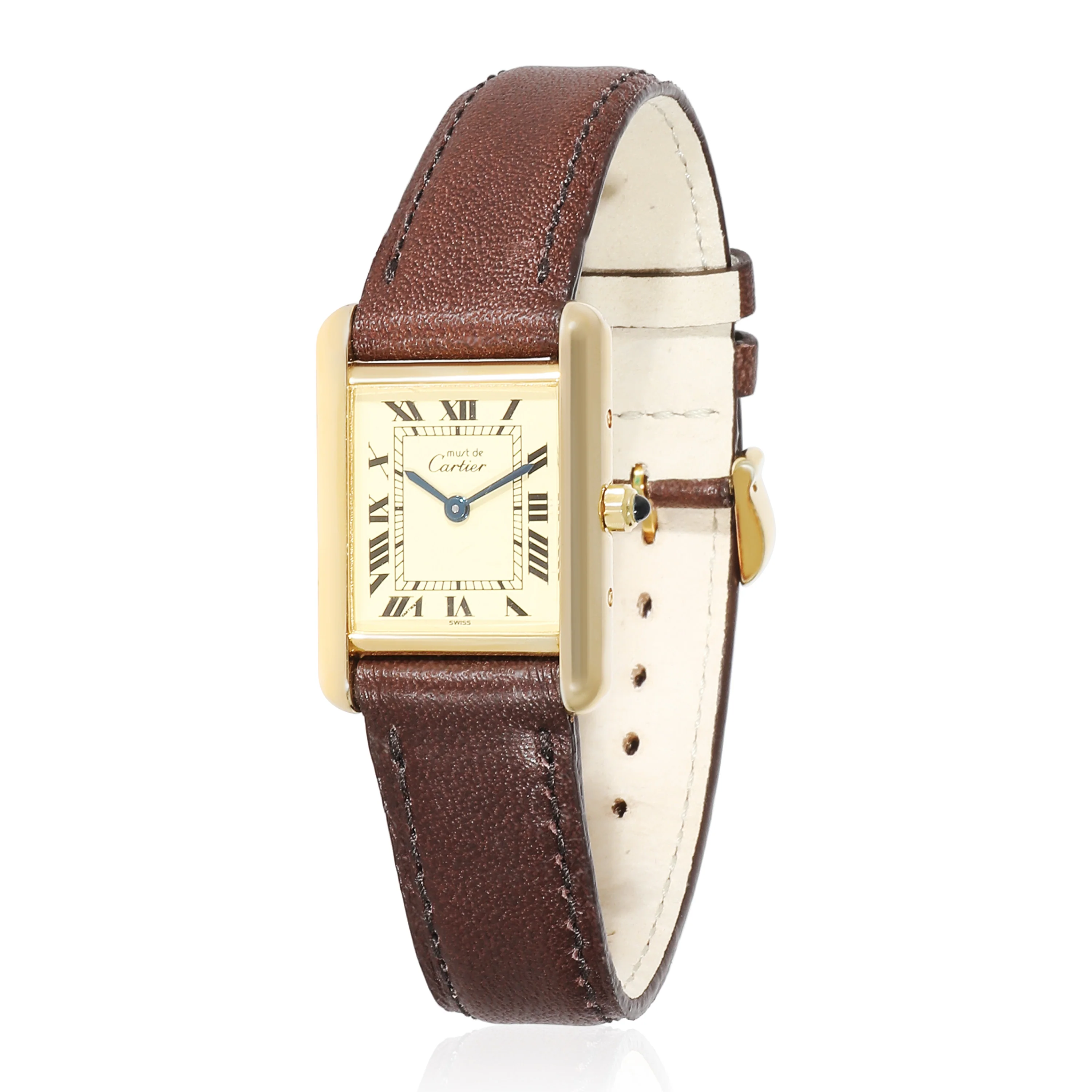 Cartier Must de Cartier Tank 3 66001 Womens Watch in Vermeil