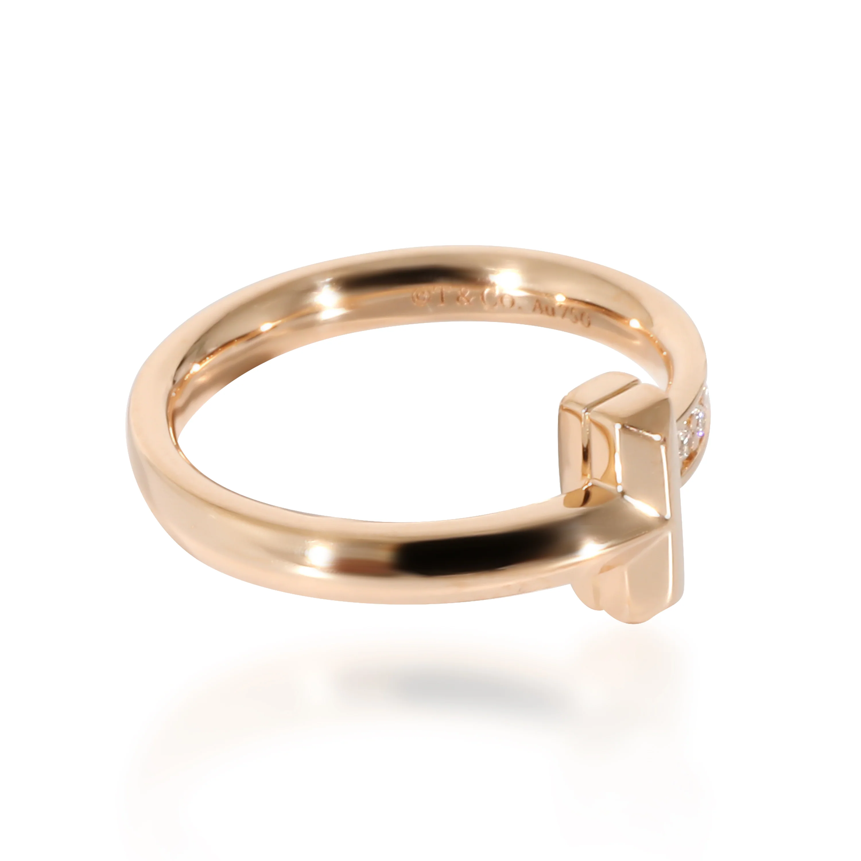 Tiffany & Co. Tiffany T Ring in 18k Rose Gold 0.08 CTW - Image 2