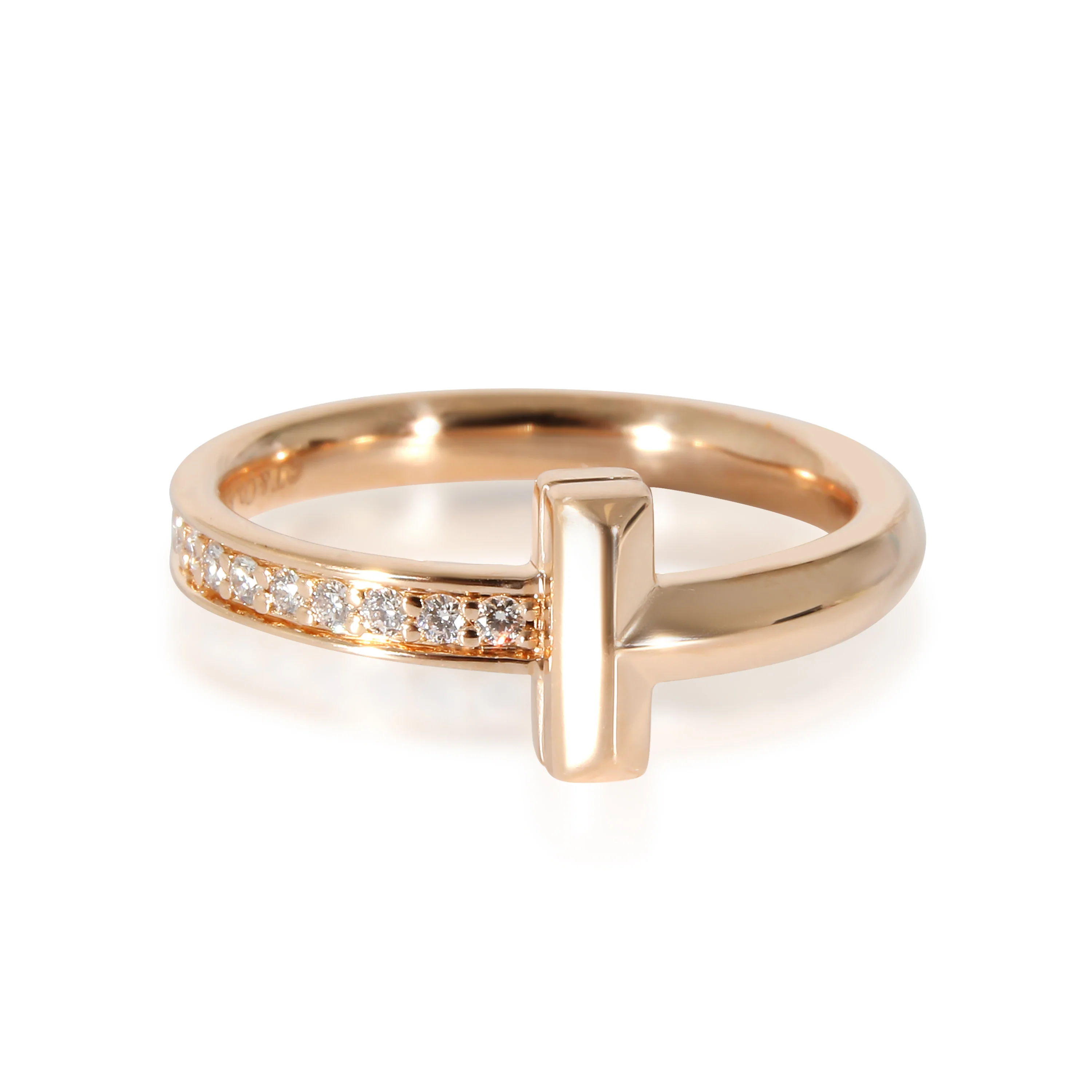 Tiffany & Co. Tiffany T Ring in 18k Rose Gold 0.08 CTW - Image 4