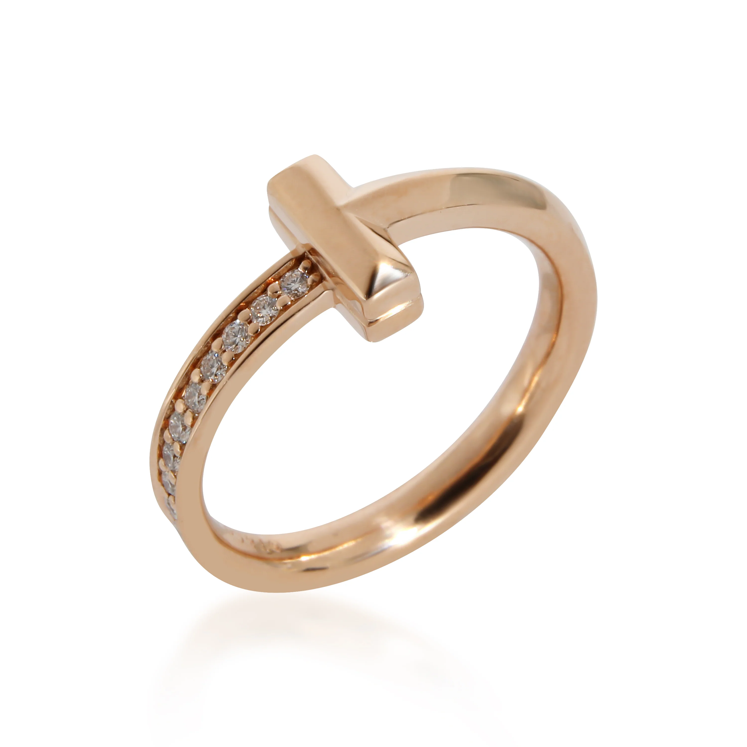 Tiffany & Co. Tiffany T Ring in 18k Rose Gold 0.08 CTW - Image 5