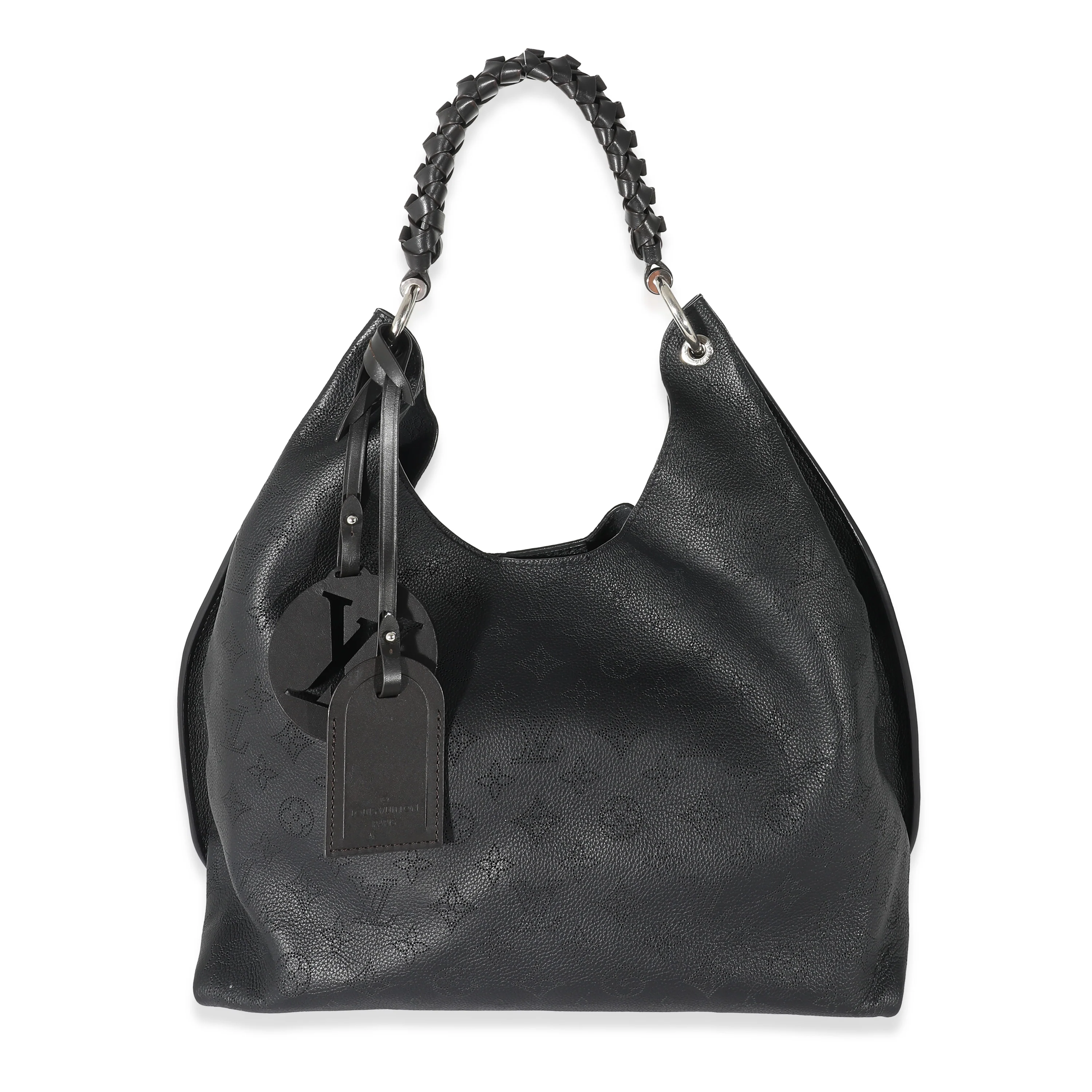 Louis Vuitton Black Monogram Mahina Carmel Hobo