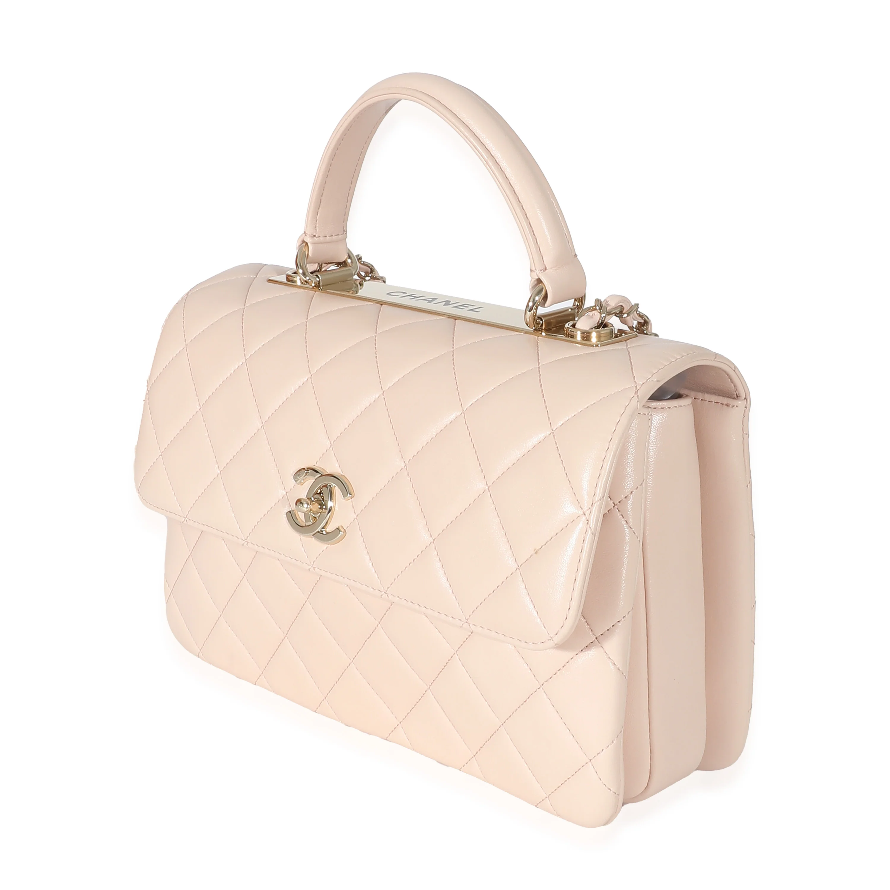 Pink Quilted Lambskin Medium Trendy CC Dual Top Handle Bag - Image 2