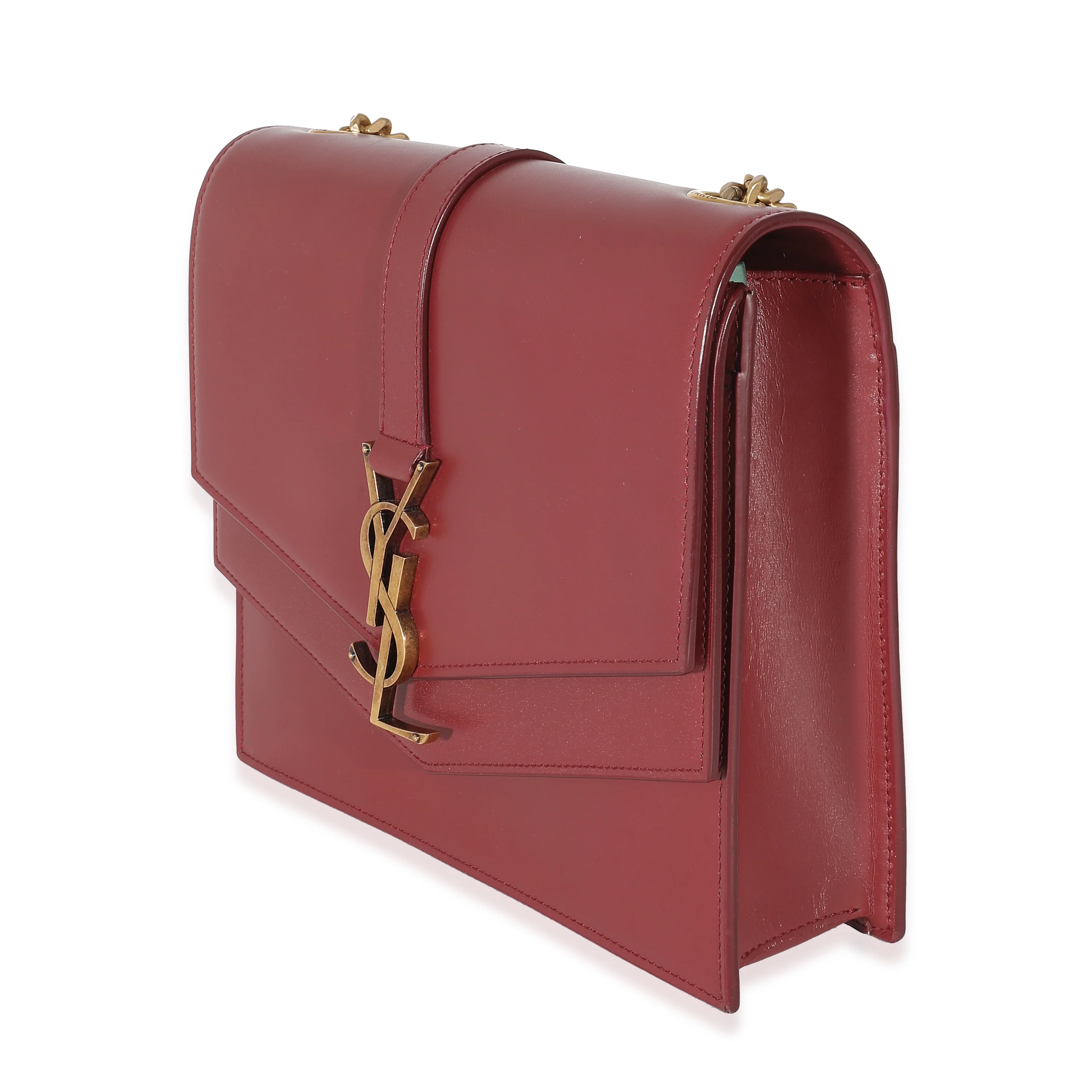 Saint Laurent Burgundy Smooth Leather Medium Sulpice - Image 2