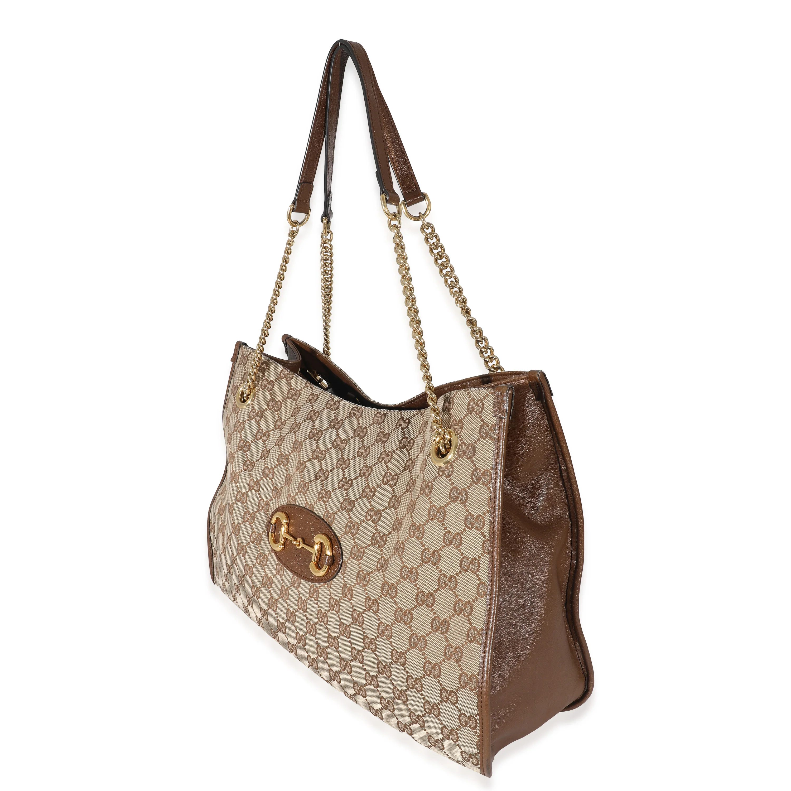 Gucci Beige GG Canvas Large Horsebit 1955 Tote - Image 2