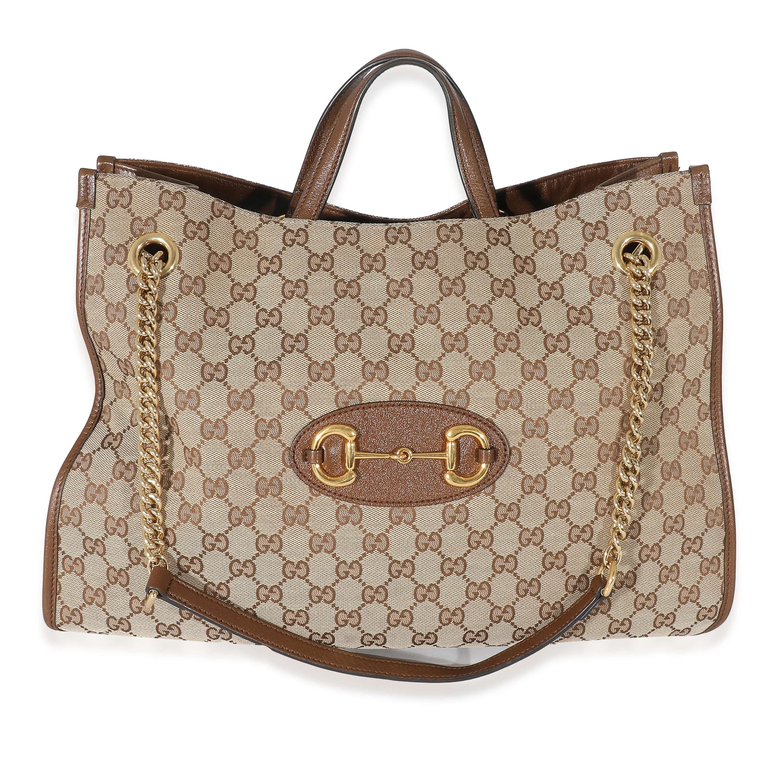 Gucci Beige GG Canvas Large Horsebit 1955 Tote - Image 6
